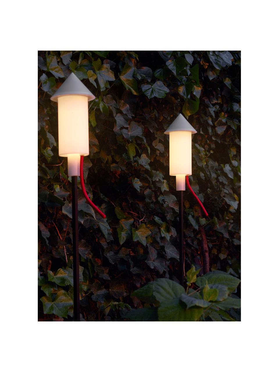 Lampade da terra a LED solari Prêt-à-racket 3 pz, Bianco, nero, rosso, Ø 13 x Alt. 125 cm