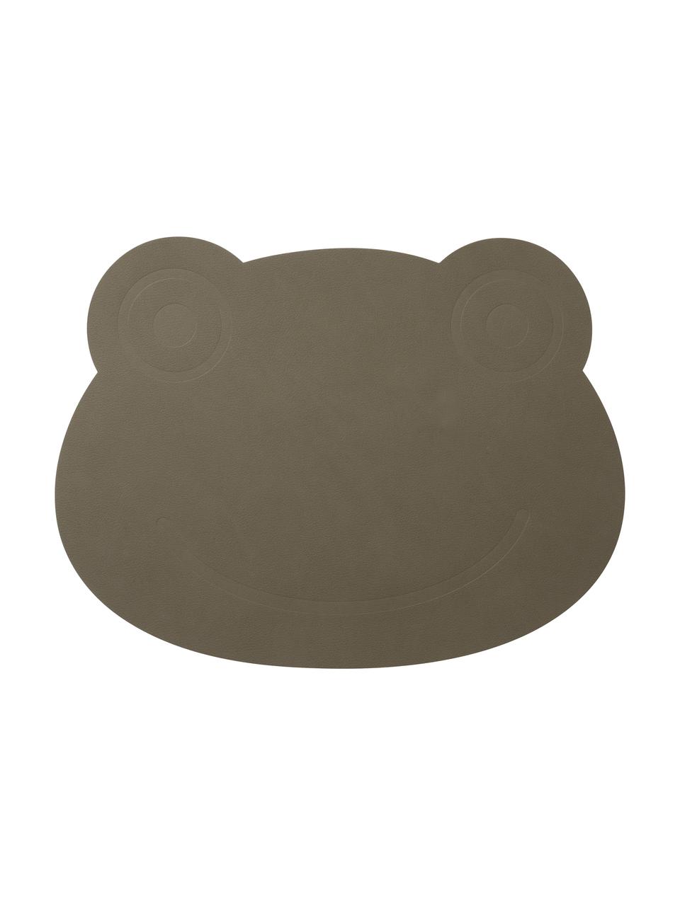 Podkładka ze skóry Frog, Skóra, guma, Szarozielony, S 38 x D 28 cm