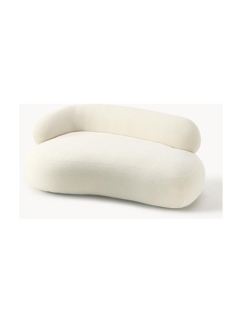 Teddy-Sofa Alba (2-Sitzer), Bezug: Teddy (100% Polyester) De, Gestell: Massives Fichtenholz, Bir, Teddy Off White, B 185 x T 114 cm, Rückenlehne rechts