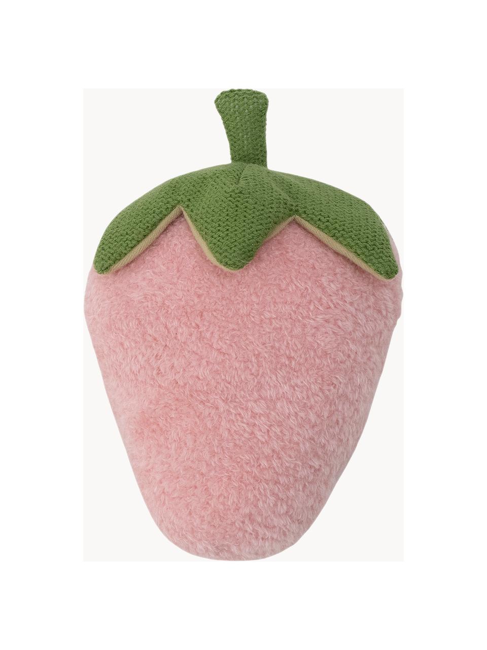Chrastítko ve tvaru jahody Simme, Světle růžová, zelená, Š 13 cm, D 19 cm