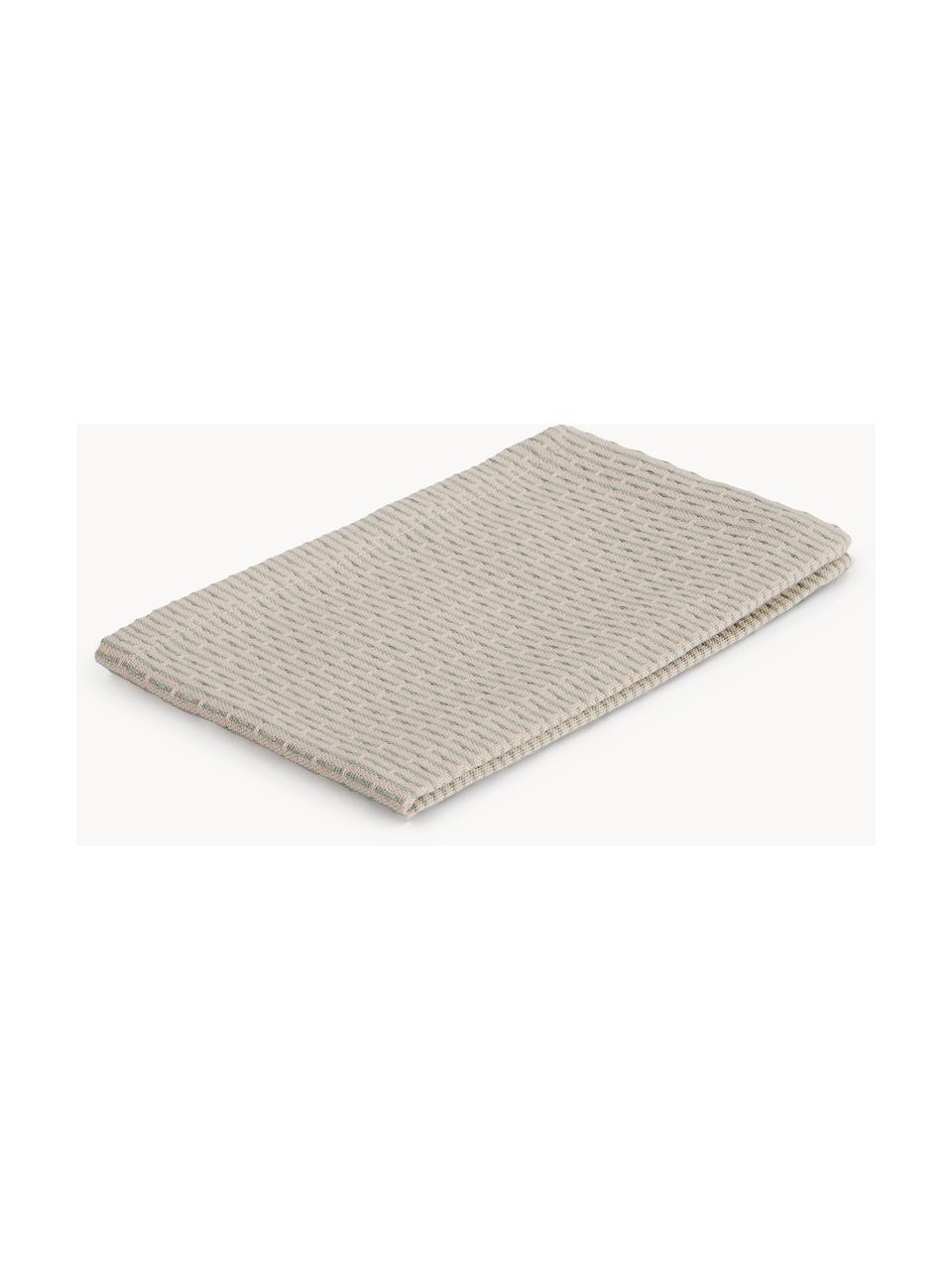 Geschirrtuch Joseph aus Bio-Baumwolle, 100 % Baumwolle (Bio), GOTS-zertifiziert, Hellbeige, Mintgrün, B 30 x L 35 cm