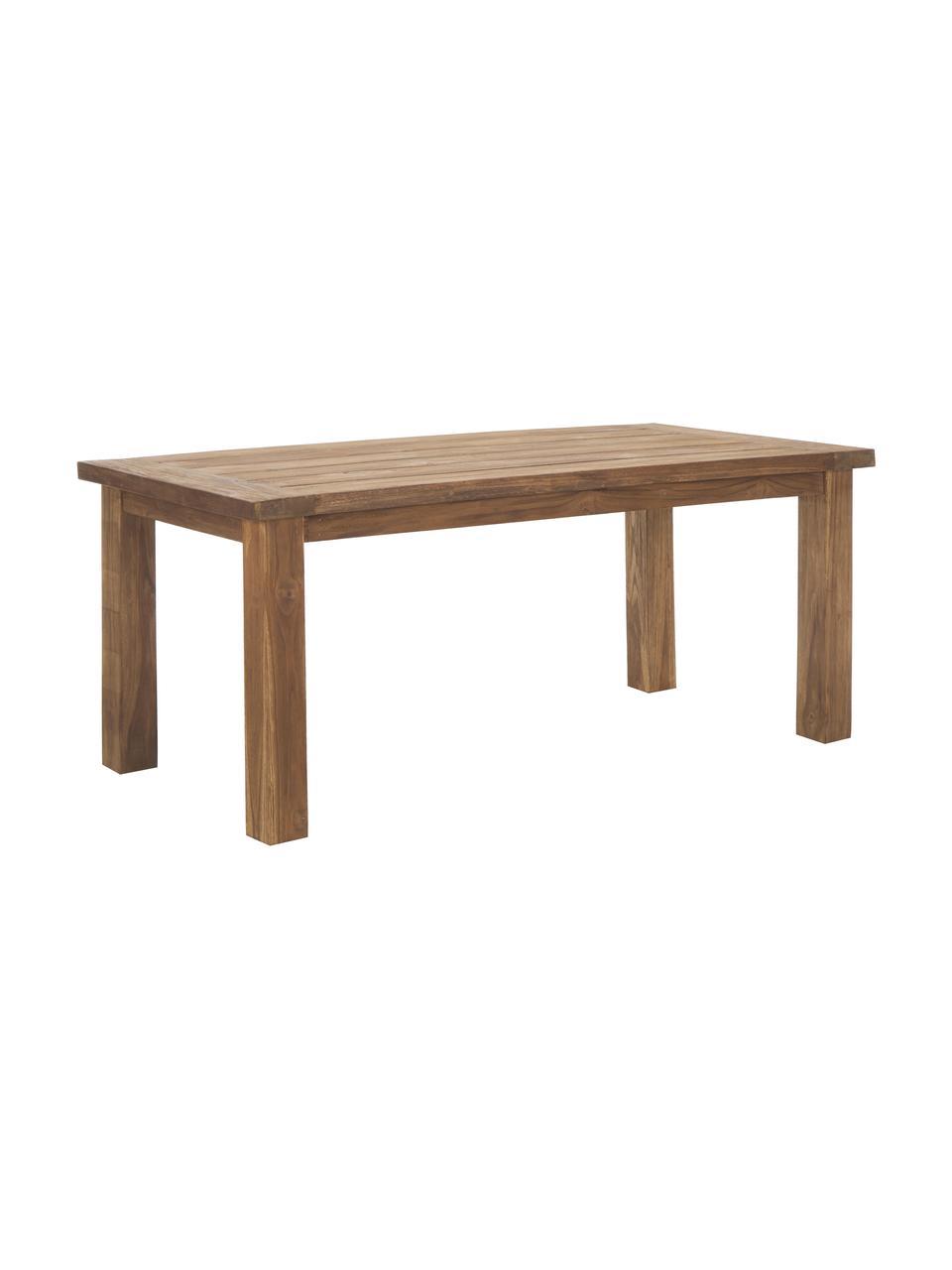 Massief houten eettafel Bois, Onbehandeld massief teakhout, Teakhout, B 180 x D 90 cm