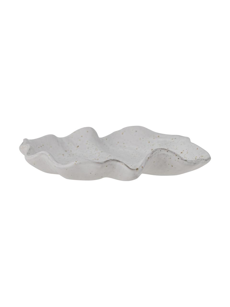 Coupe décorative grès cérame blanc Shea, Grès cérame, Blanc, Ø 16 x haut. 3 cm