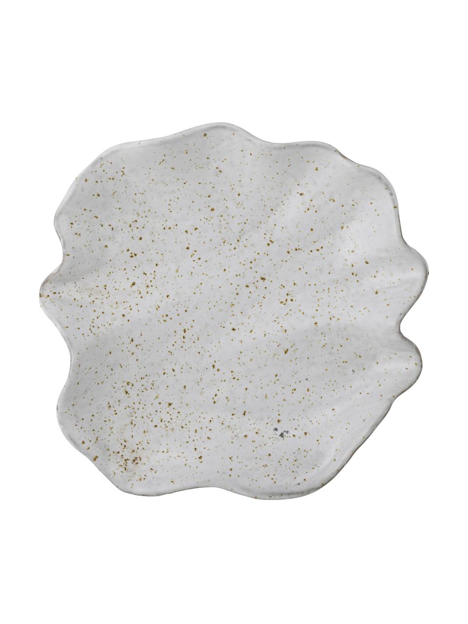 Ciotola decorativa in gres bianco Shea, Gres, Bianco, Ø 16 x Alt. 3 cm