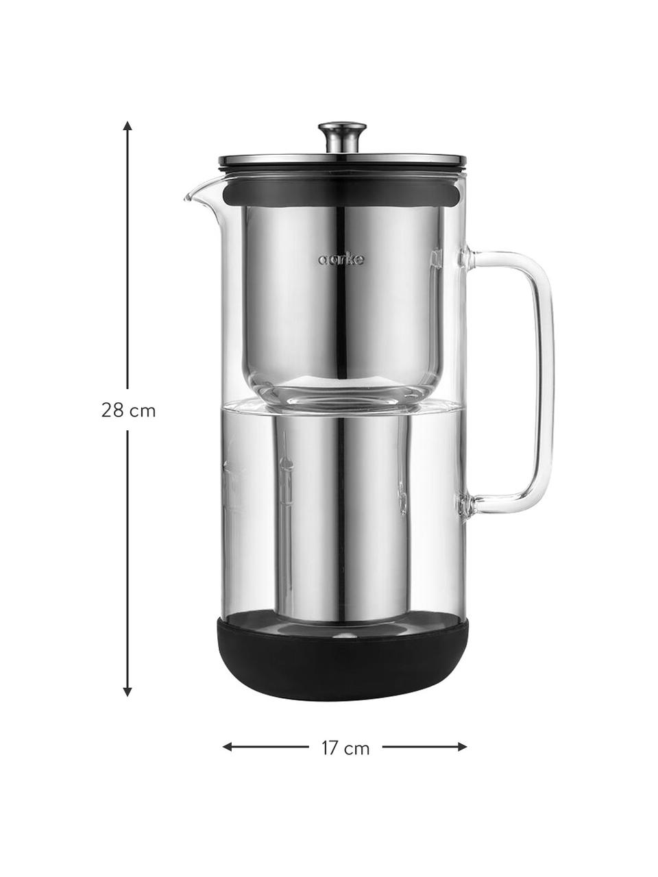 Komplet dzbanka z filtrem do wody Purifier, 2,4 l, Odcienie srebrnego, transparentny, Komplet z różnymi rozmiarami