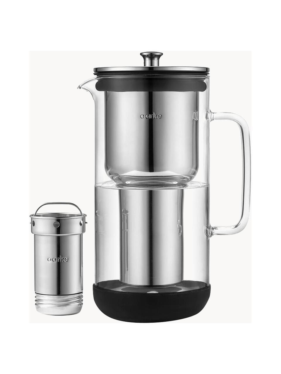 Carafe avec filtre Purifier, 2.4 L, Argenté, transparent, Lot de différentes tailles