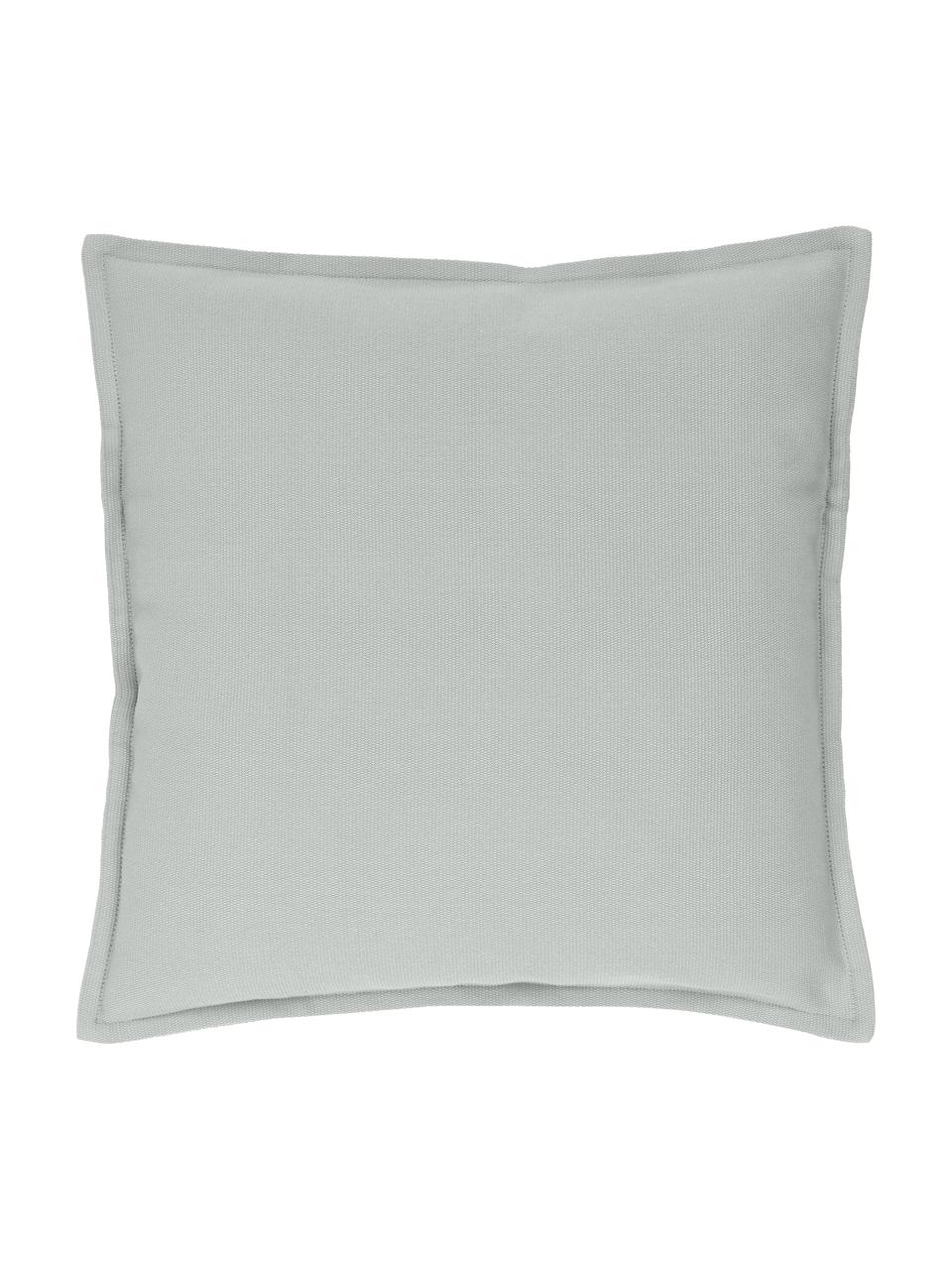 Bavlněný povlak na polštář s lemem Mads, 100 % bavlna, Světle šedá, Š 40 cm, D 40 cm