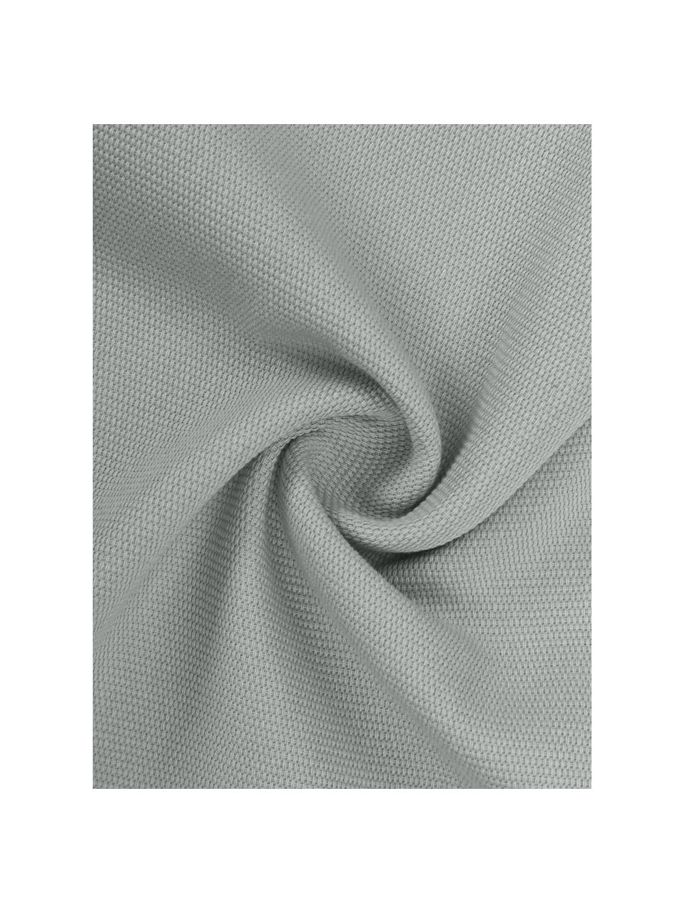 Federa arredo con bordino in cotone grigio chiaro Mads, 100% cotone, Grigio chiaro, Larg. 40 x Lung. 40 cm