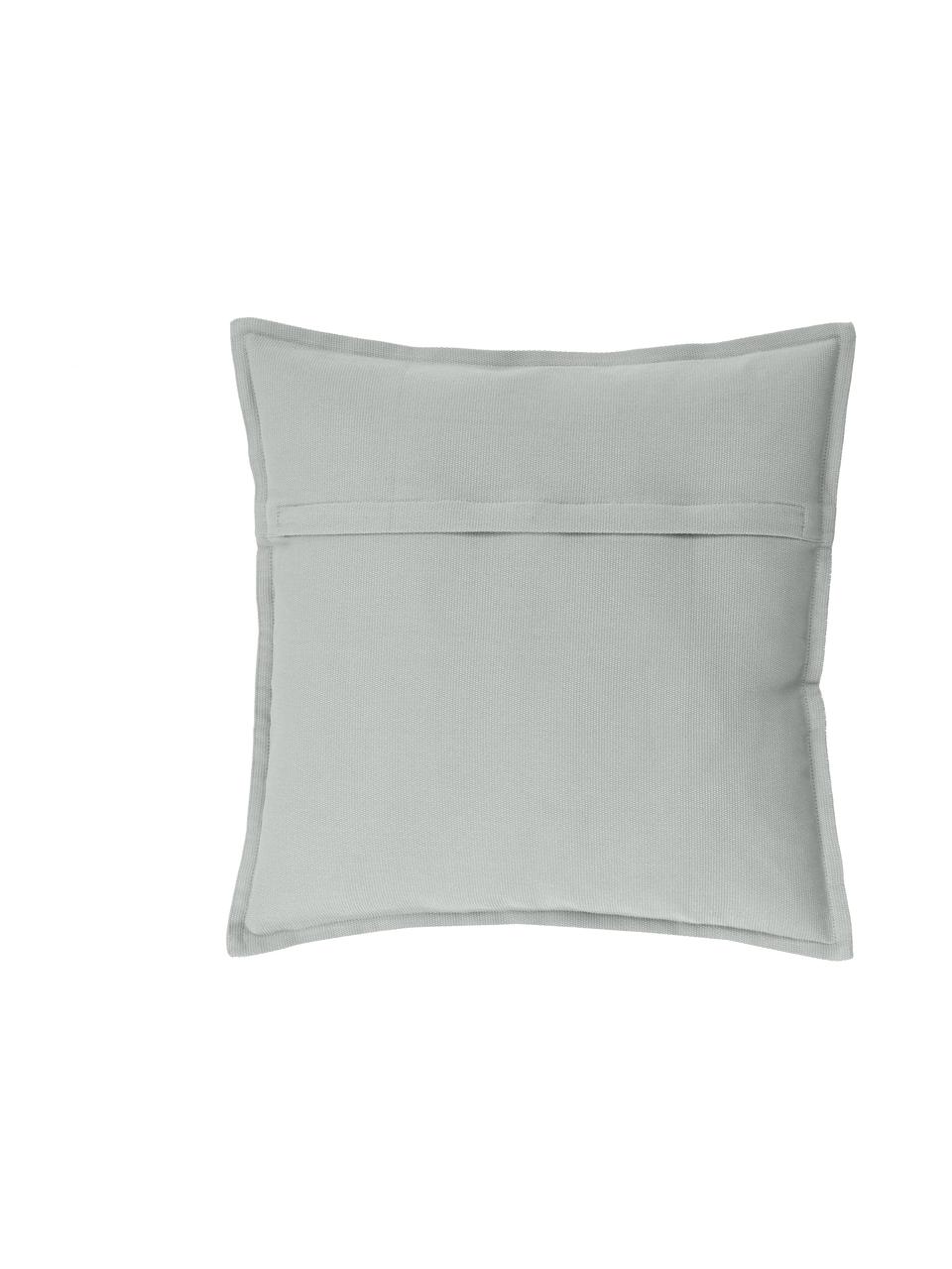 Bavlněný povlak na polštář s lemem Mads, 100 % bavlna, Světle šedá, Š 40 cm, D 40 cm