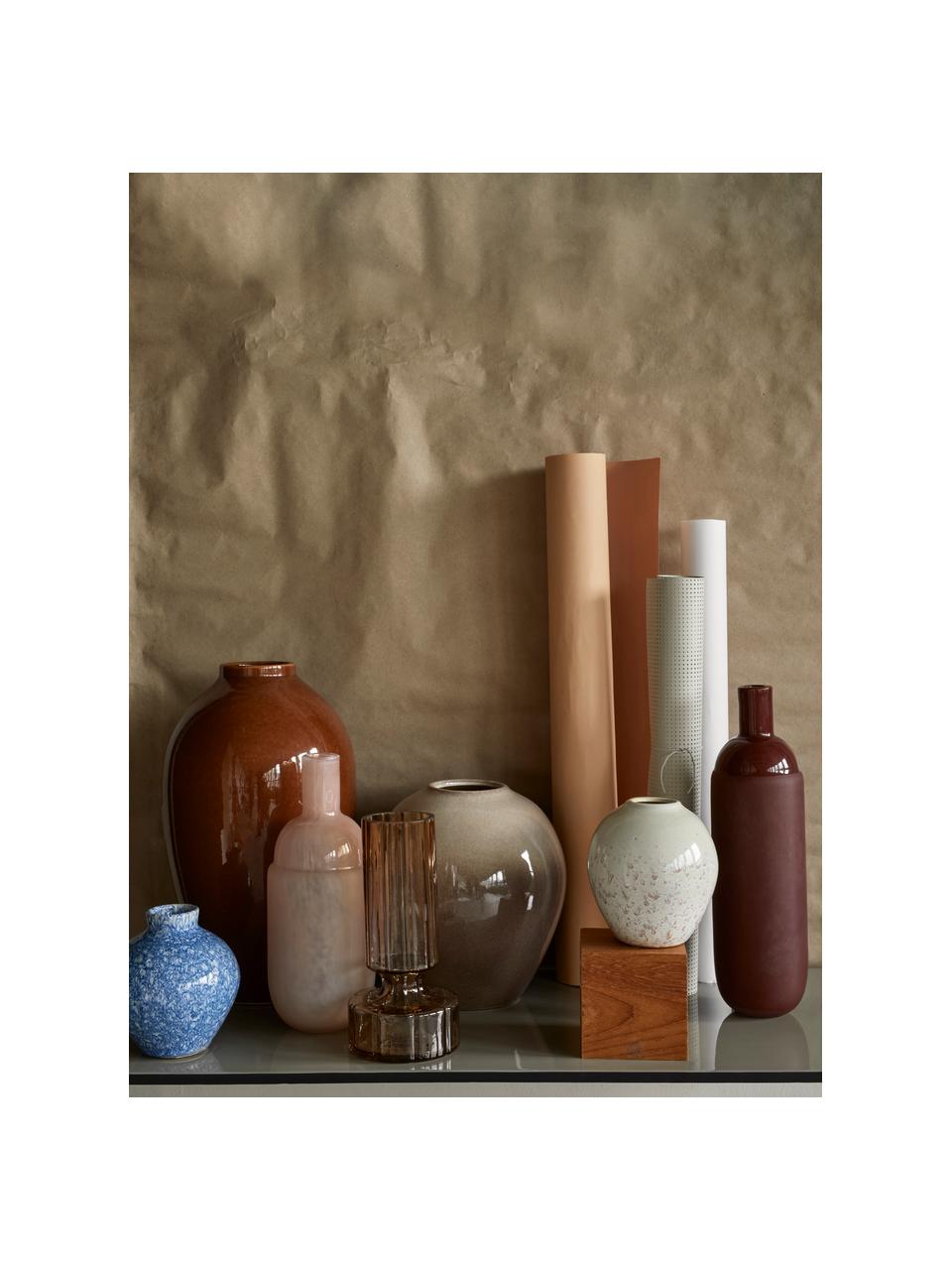 Komplet wazonów z ceramiki Ingrid, 3 elem., Ceramika, Biały, odcienie beżowego, Ø 14 x W 15 cm