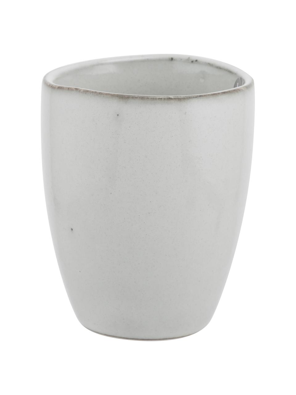Mug en grès fait main Nordic Sand, 6 pièces, Grès cérame, Gris/beige, Ø 8 x haut. 10 cm, 250 ml