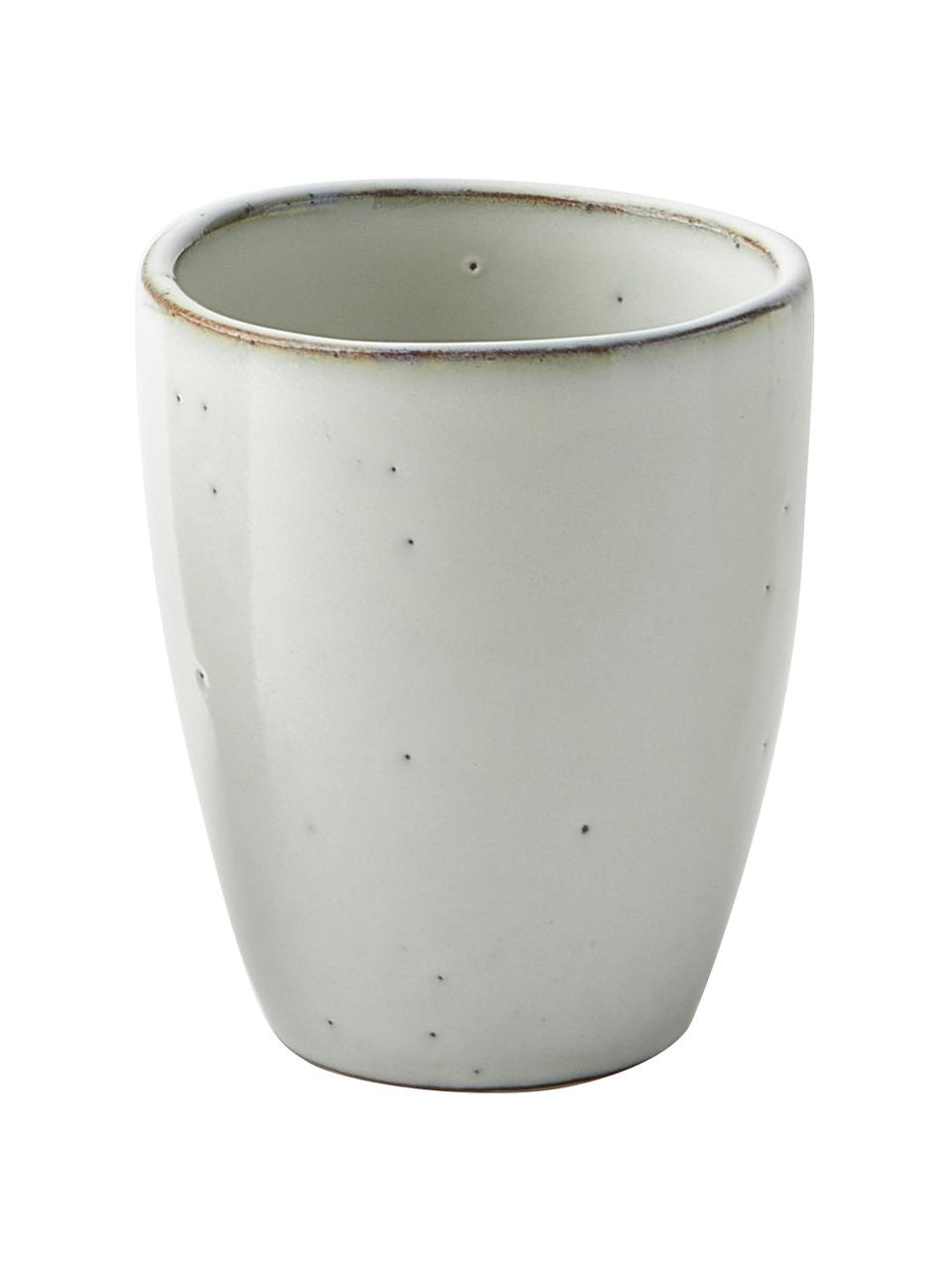 Mugs artisanaux Nordic Sand, 6 pièces, Grès cérame, Tons gris et beiges, Ø 8 x haut. 10 cm, 250 ml
