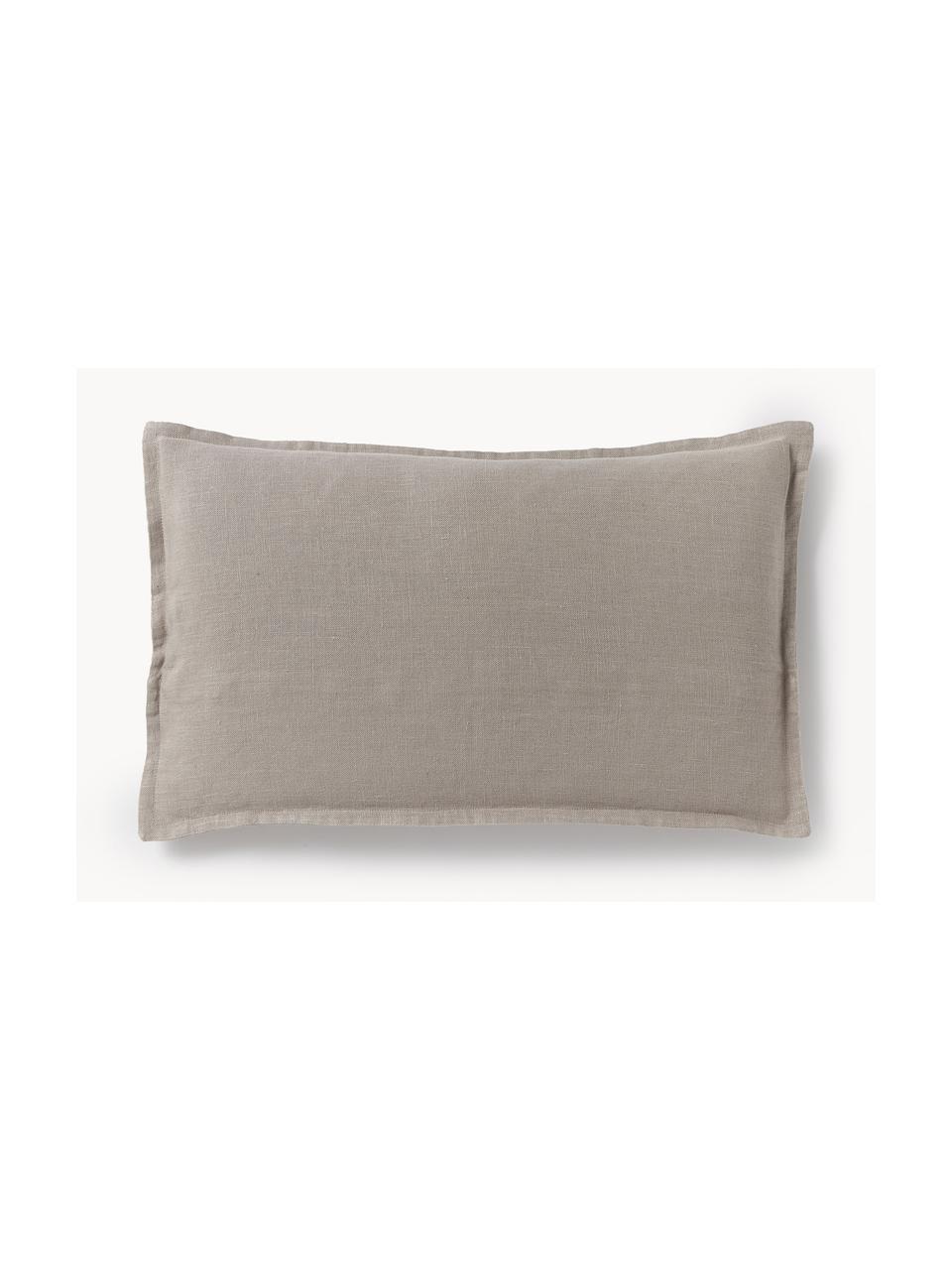 Housse de coussin 45x45 en lin Lanya, 100 % lin pur

Par sa nature, le lin a un toucher plutôt rugueux et un aspect naturellement froissé. La grande résistance à la déchirure rend le lin résistant à l'abrasion et à l'usure, Taupe, larg. 40 x long. 60 cm