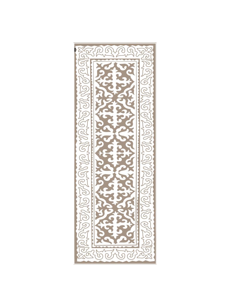 Alfombra vinílica Aksana, antideslizante, Vinilo reciclable, Gris pardo, blanco, An 68 x L 180 cm