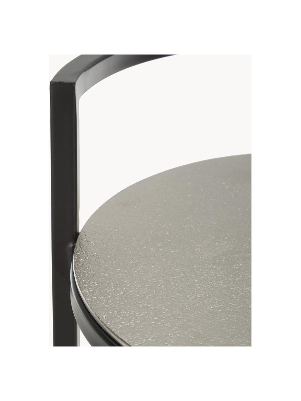 Tavolino rotondo in metallo Circle, Struttura: metallo verniciato a polv, Argentato, Ø 36 x Alt. 66 cm