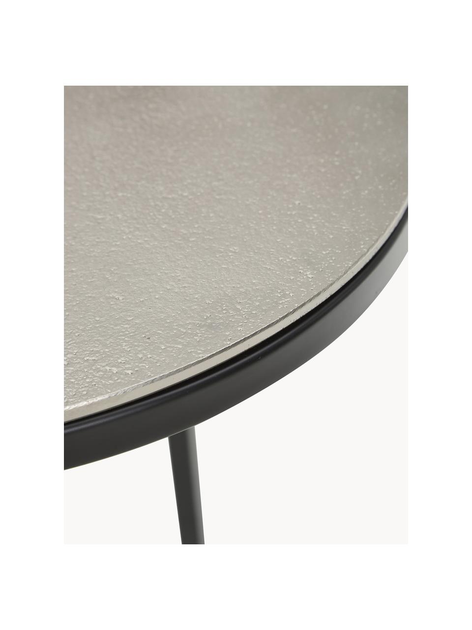 Kulatý odkládací stolek z kovu Circle, Stříbrná, Ø 36 cm, V 66 cm