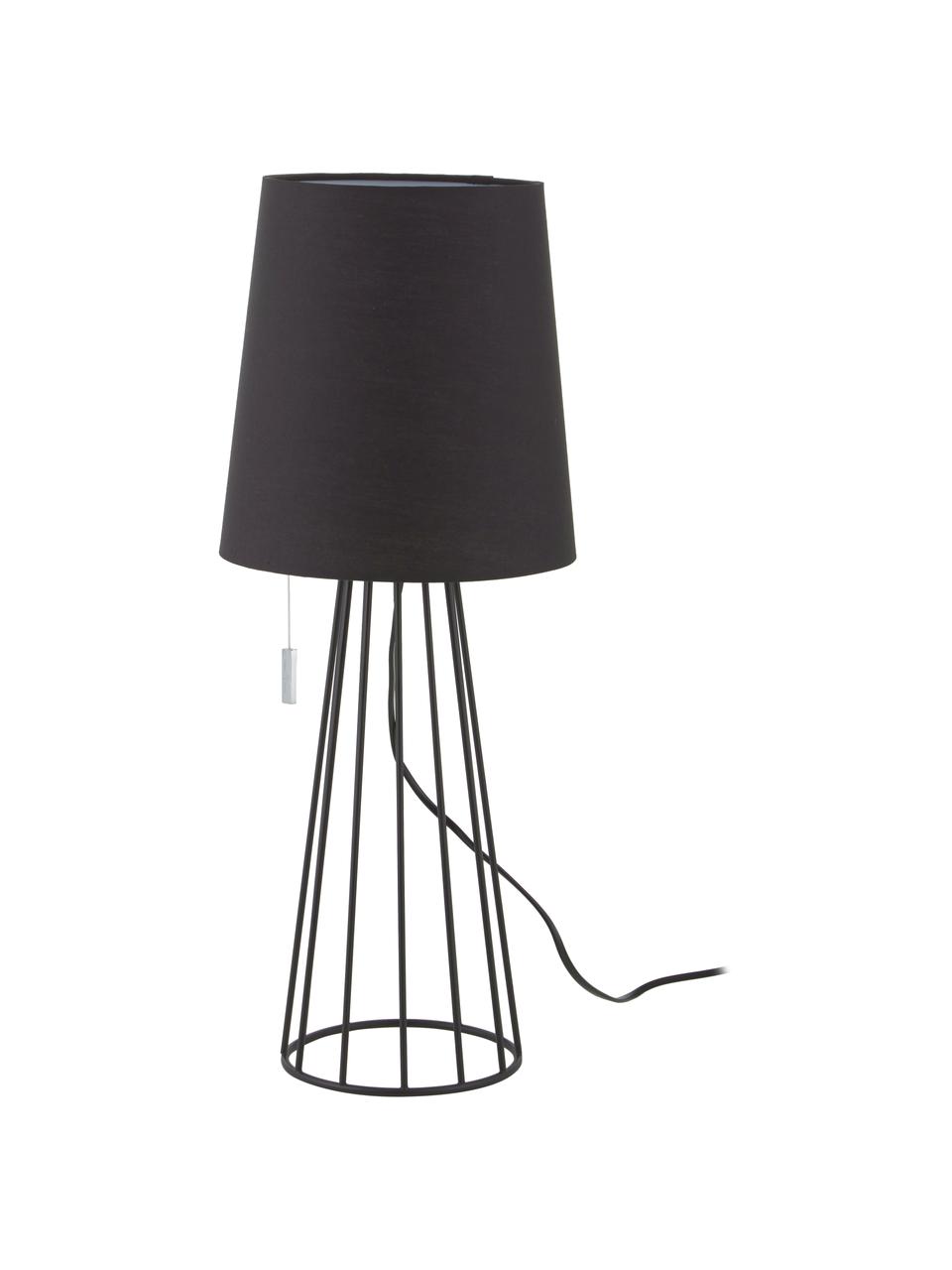 Lampada da tavolo nera Mailand, Base della lampada: metallo ottonato e vernic, Nero, Ø 23 x Alt. 59 cm