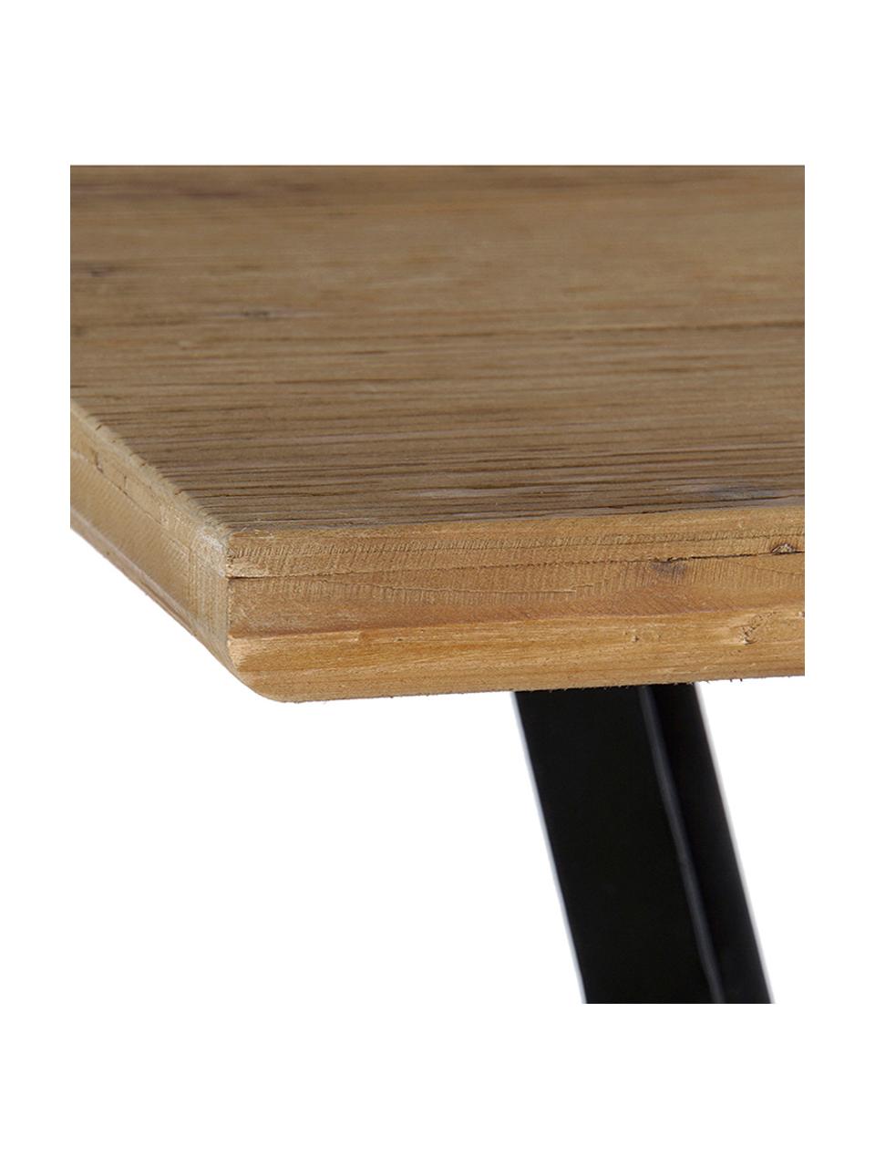 Consola Aby, Tablero: madera de abeto, Patas: metal, Marrón, An 120 x Al 81 cm