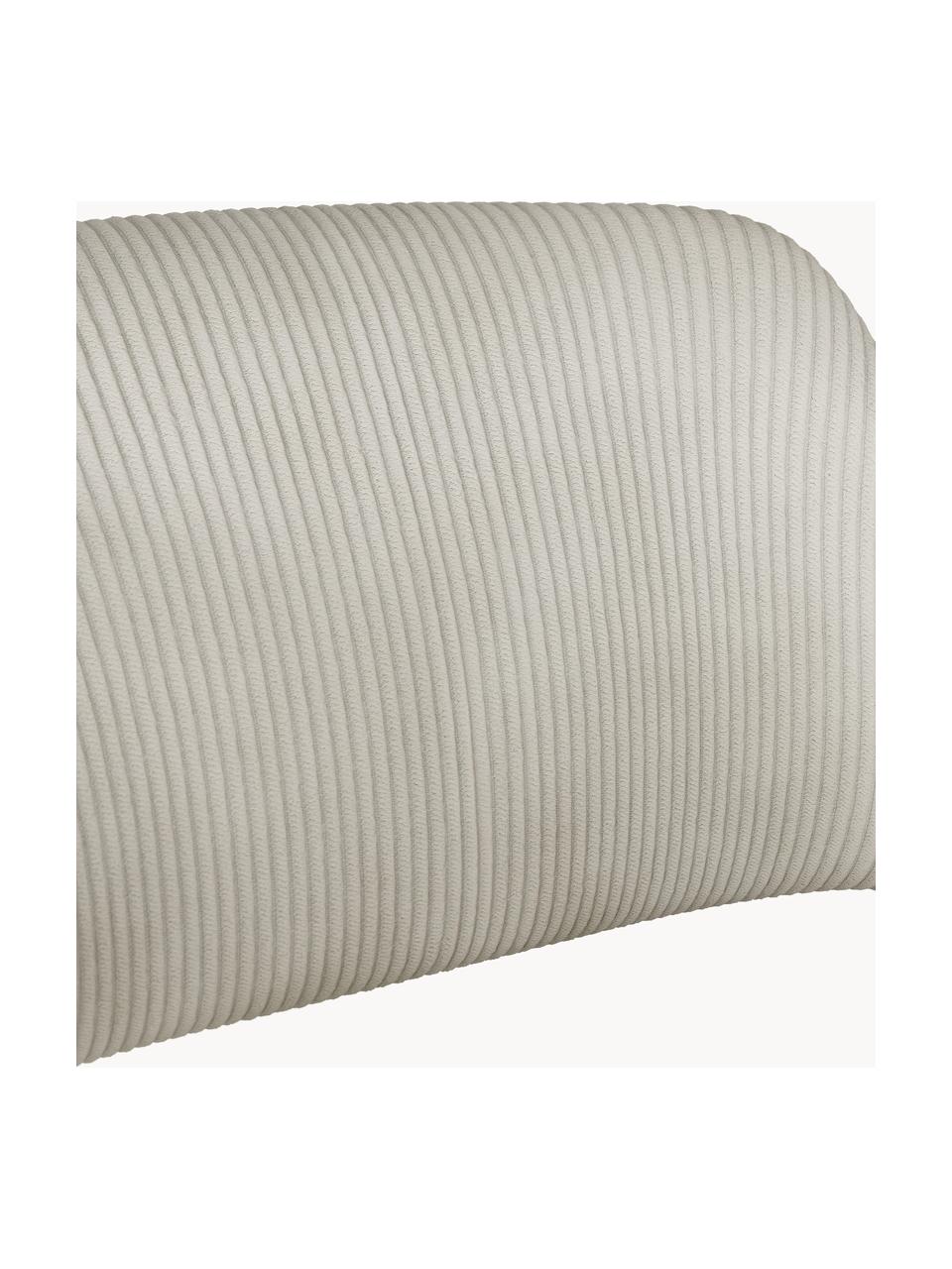 Cord-Armlehnstuhl Zoe, Bezug: Cord (88 % Polyester, 12 , Gestell: Metall, beschichtet, Cord Hellbeige, Greige, B 56 x T 62 cm