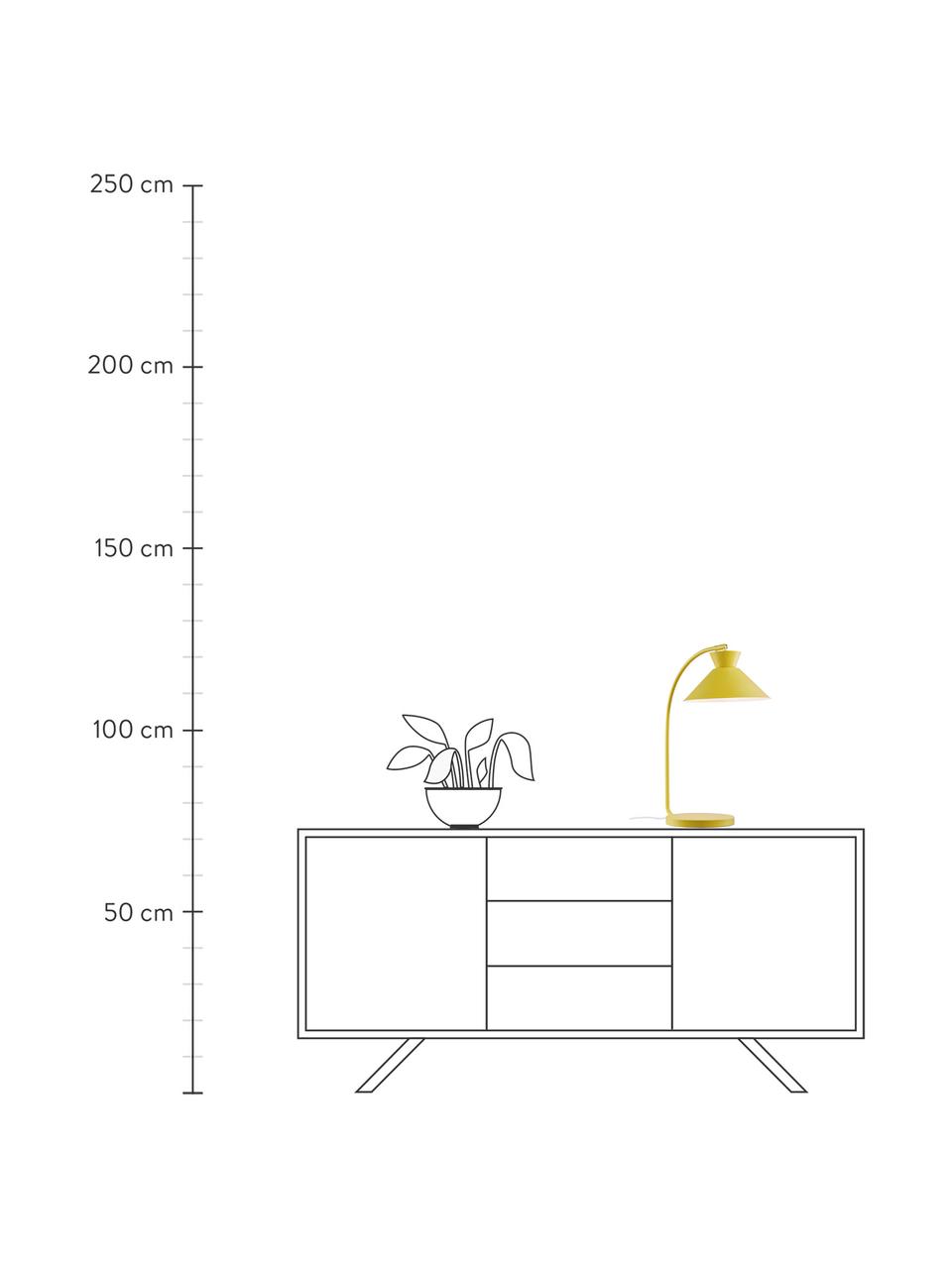 Velká stolní lampa Dial, Okrová žlutá, Ø 25 cm, V 51 cm