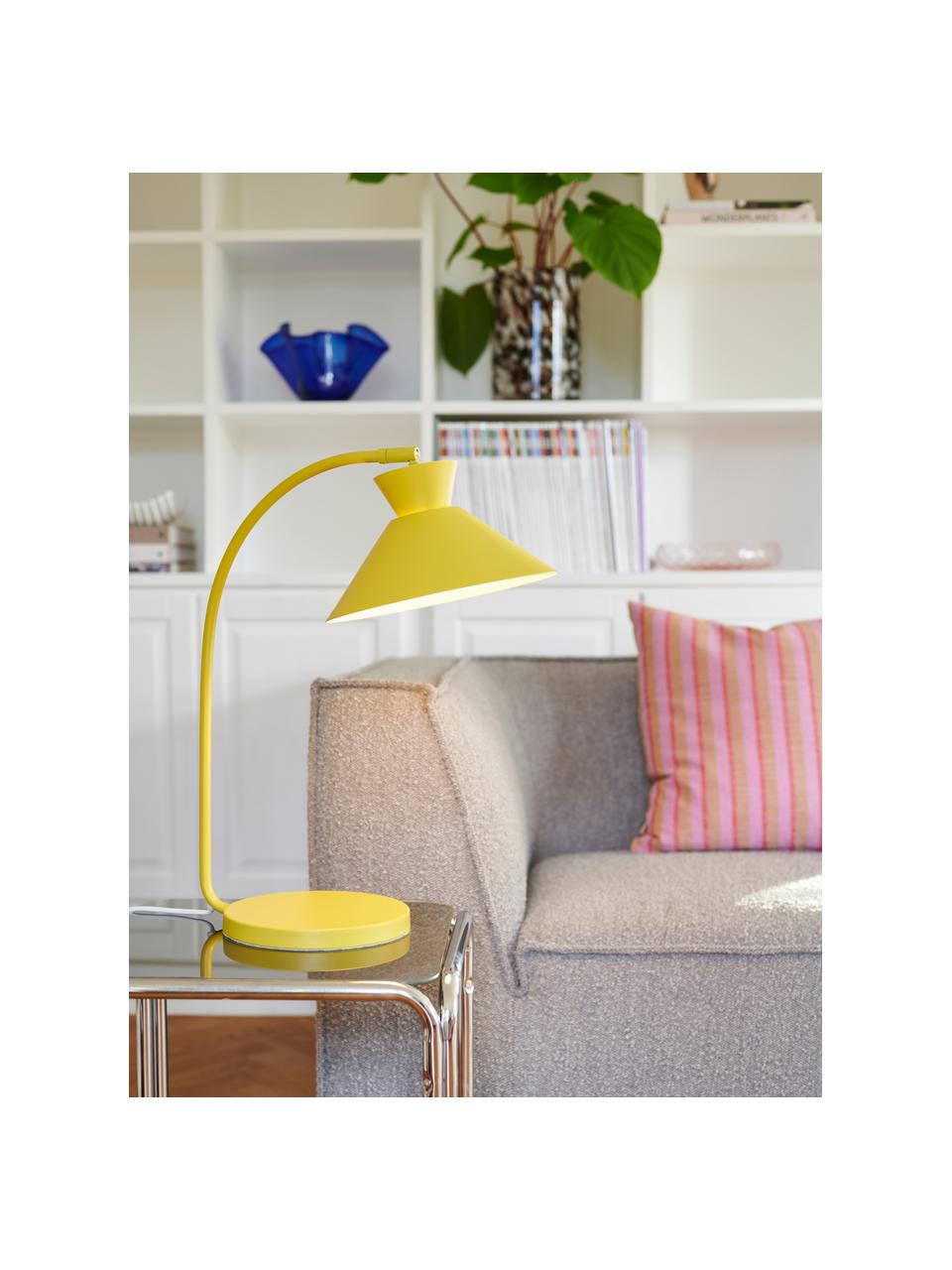 Velká stolní lampa Dial, Okrová žlutá, Ø 25 cm, V 51 cm