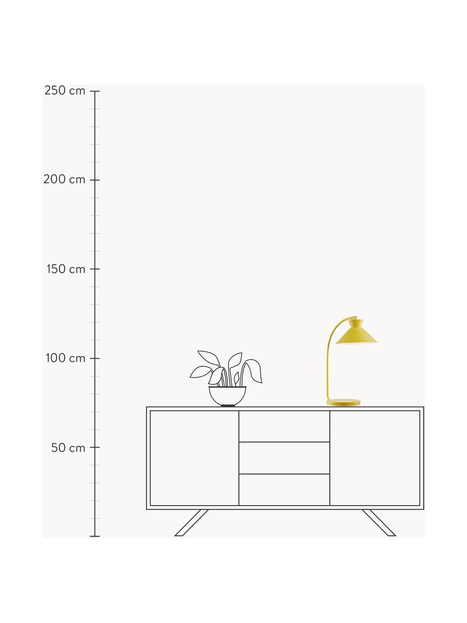Grosse Tischlampe Dial, Lampenschirm: Metall, beschichtet, Sonnengelb, Ø 25 x H 51 cm