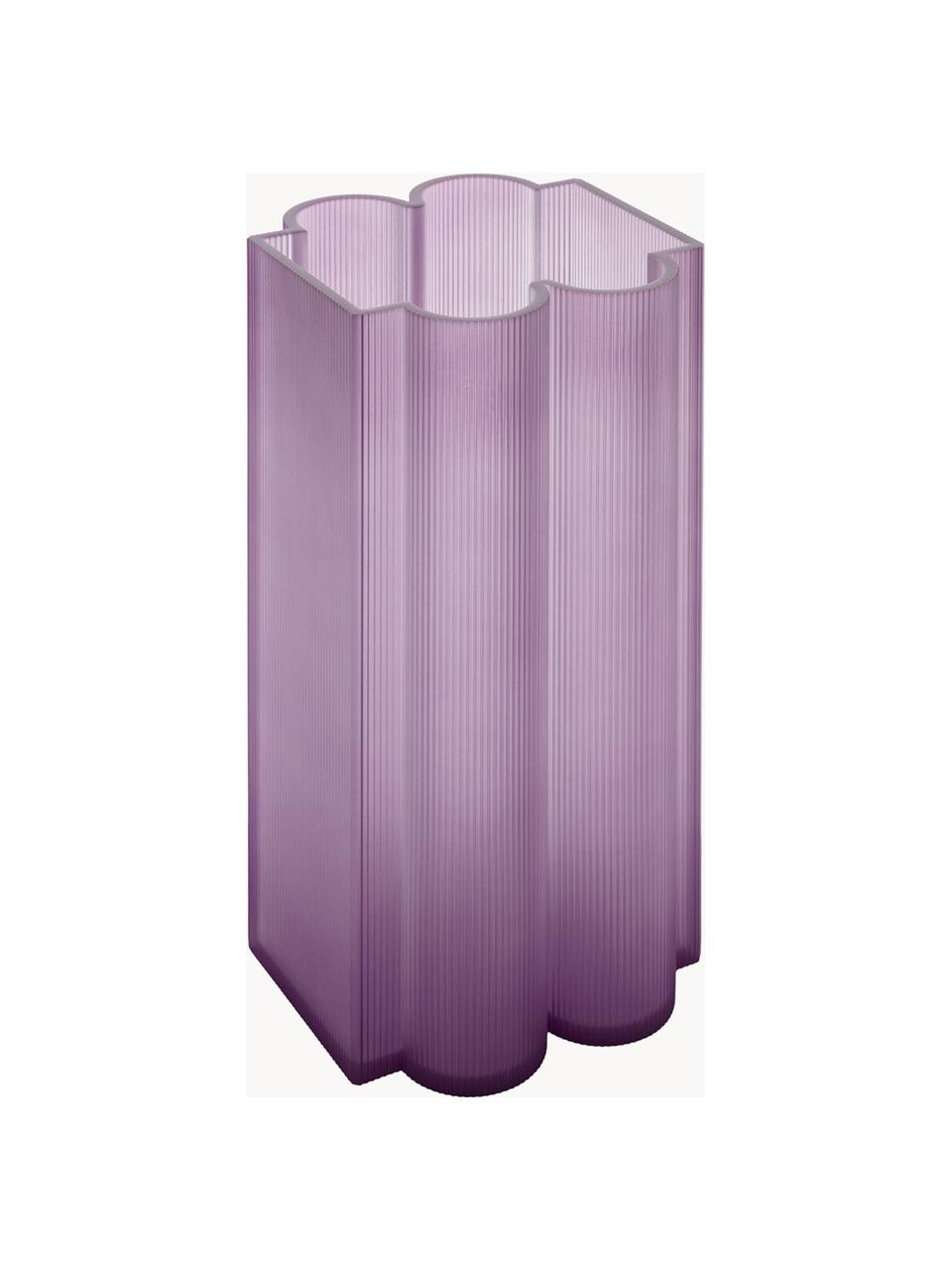 Vase Okra, haut. 34 cm, Verre acrylique, Lilas, larg. 18 x haut. 34 cm