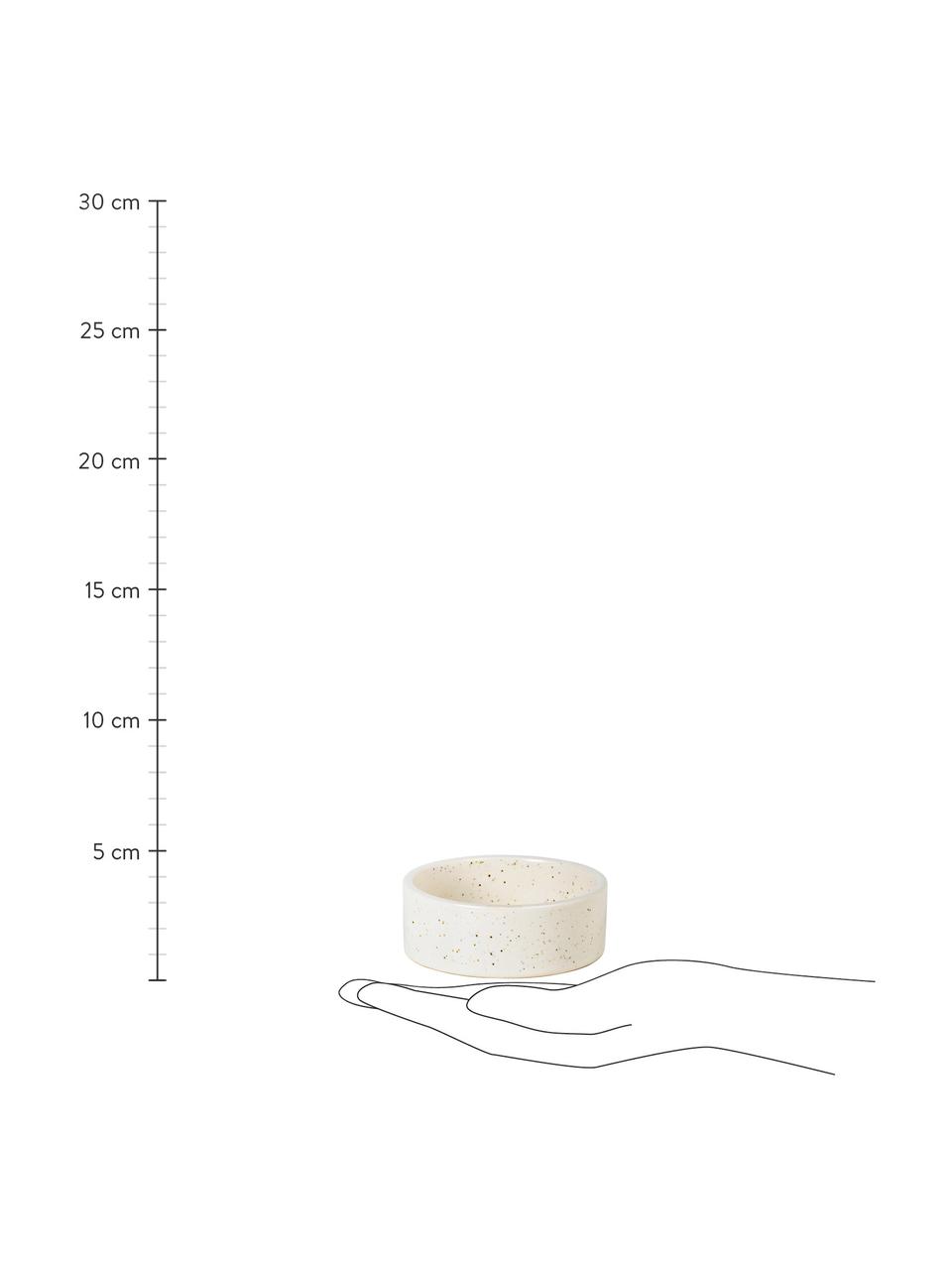 Ručně vyrobené misky na dipy Nordic Vanilla, 4 ks, Kamenina, Krémově bílá, tečky, Ø 8 cm