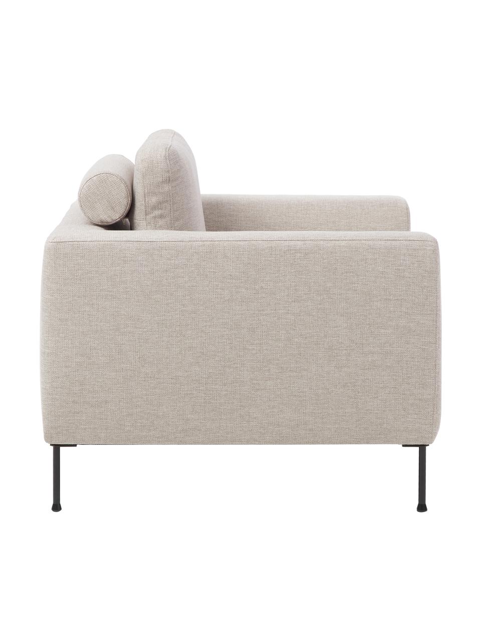 Sofa-Sessel Cucita in Beige mit Metall-Füßen, Bezug: Webstoff (100% Polyester), Gestell: Massives Kiefernholz, FSC, Füße: Metall, lackiert, Webstoff Beige, B 98 x T 94 cm