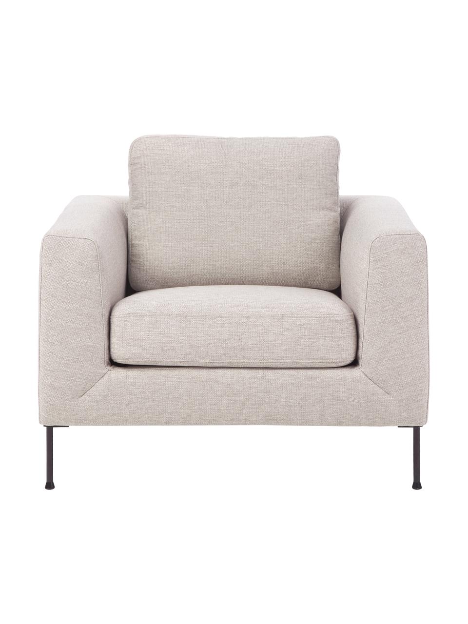 Sillón Cucita, Tapizado: tejido (100% poliéster) A, Estructura: madera de pino maciza con, Patas: metal pintado, Tejido beige, An 98 x F 94 cm