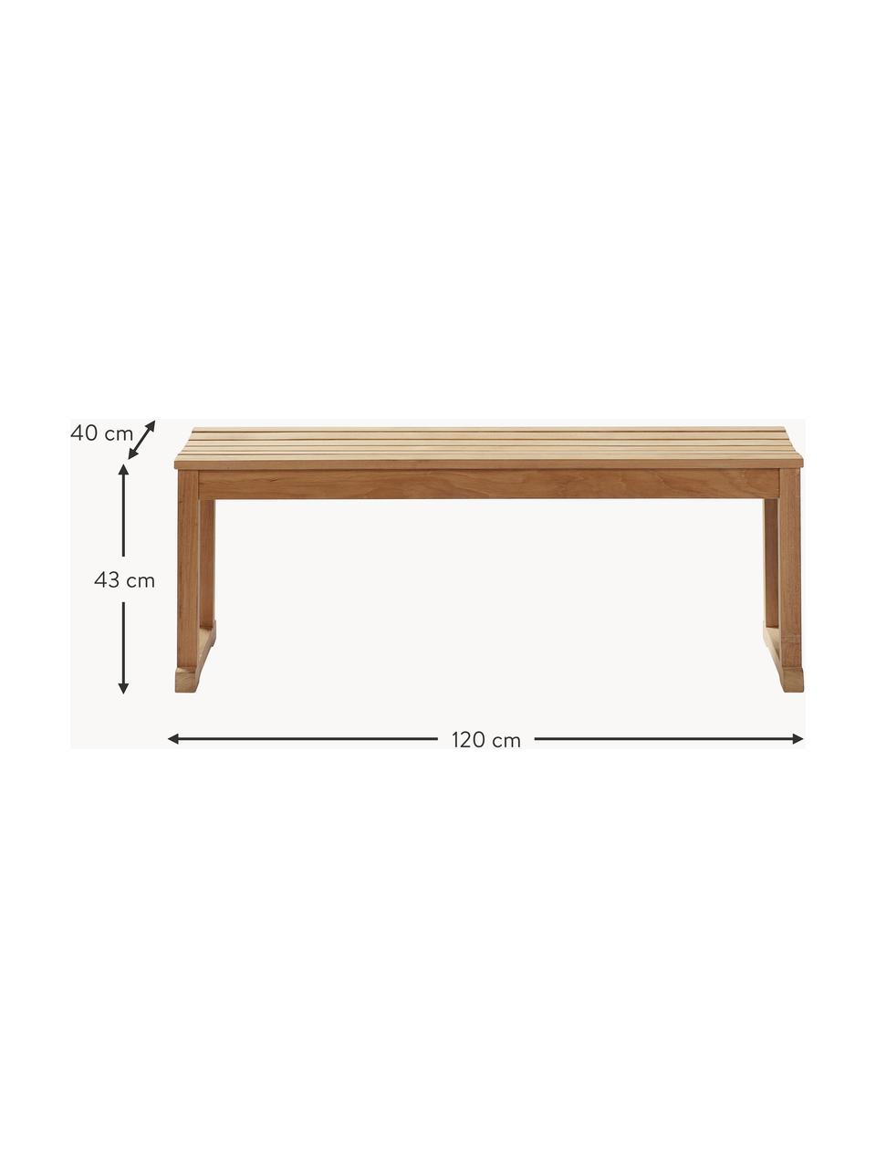 Ławka z drewna tekowego Vega, Drewno tekowe, Drewno tekowe, S 120 x W 43 cm