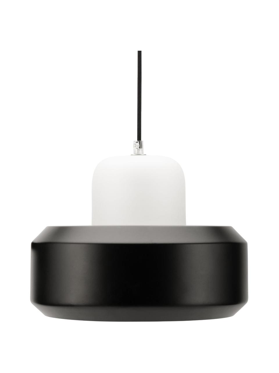 Menšia moderná závesná lampa Pretty Treasure, Čierna, biela