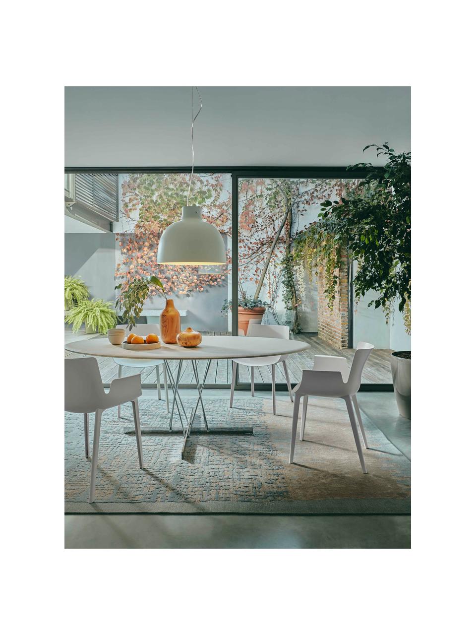Velké závěsné svítidlo Bellissima, Umělá hmota, Bílá, Ø 50 cm, V 41 cm