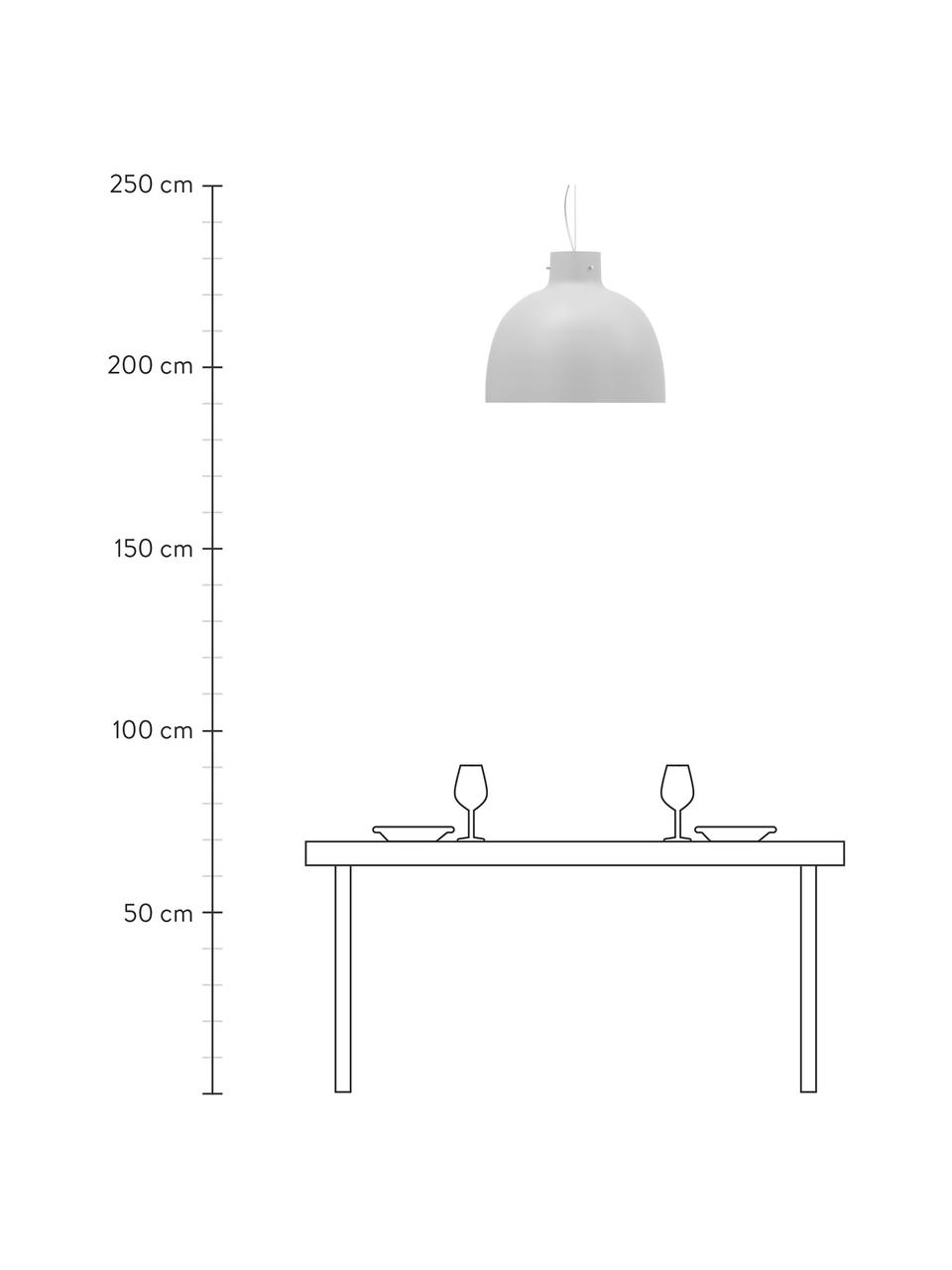 Grote hanglamp Bellissima, Kunststof, Wit, Ø 50 x H 41 cm