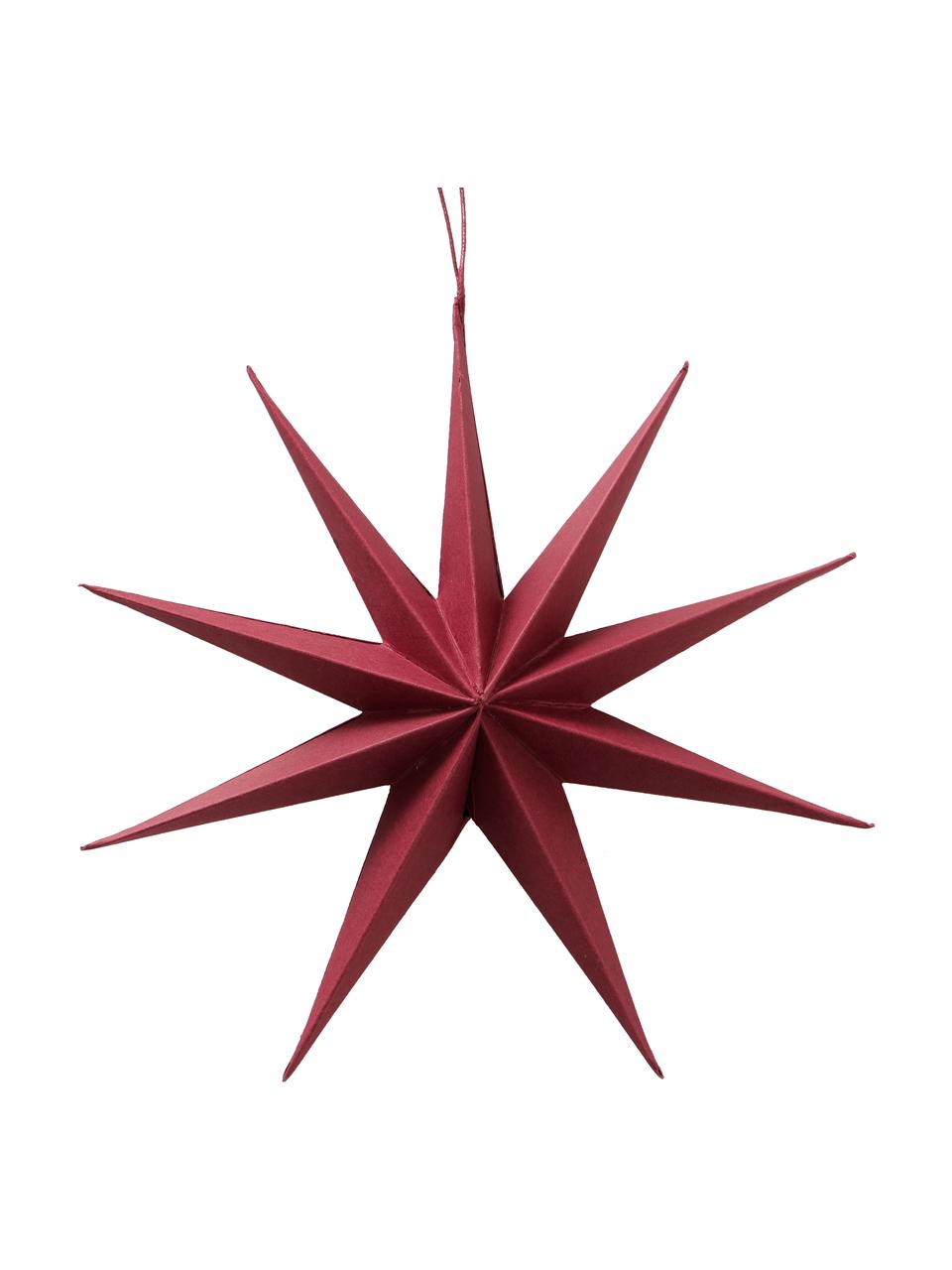 Komplet gwiazd wiszących Mariola, 3 elem., Papier, Czerwony, Ø 20 cm