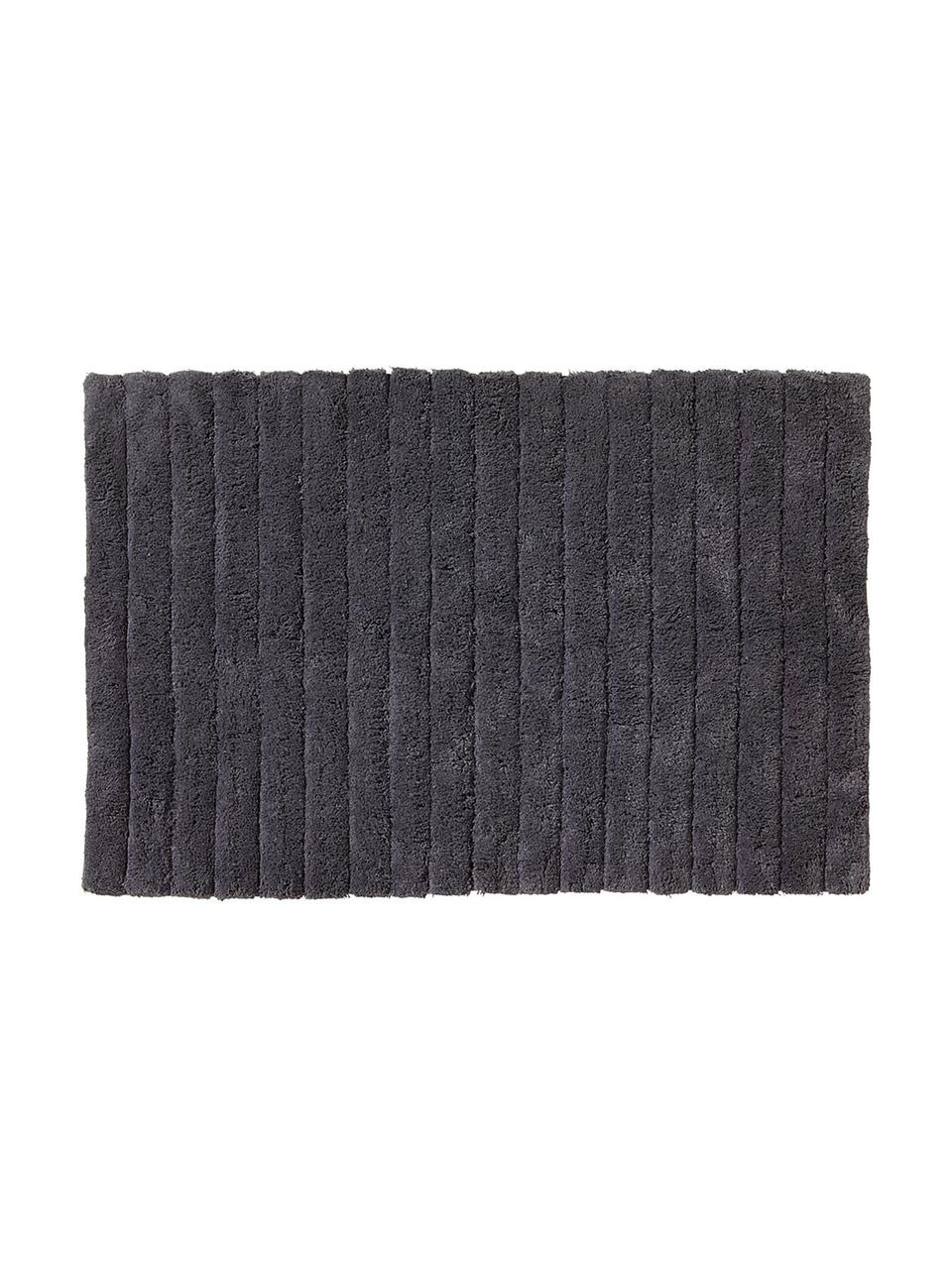 Tapis de bain moelleux gris foncé Board, Coton,
qualité supérieure, 1 900 g/m², Gris graphite, larg. 60 x long. 90 cm