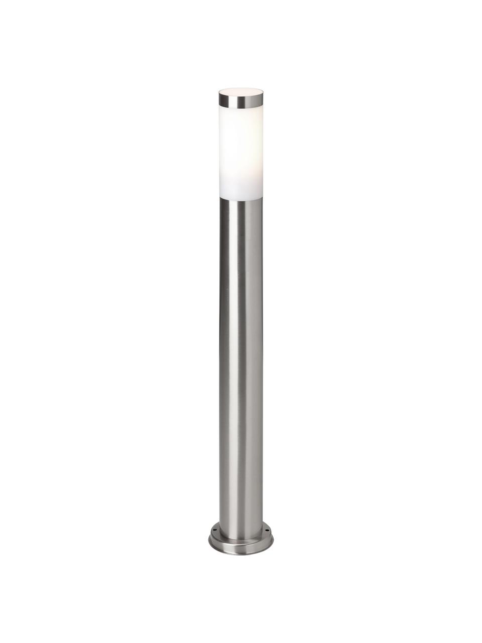 Lámpara de pie para exterior Chorus, Acero inoxidable, blanco, Ø 8 x Al 80 cm