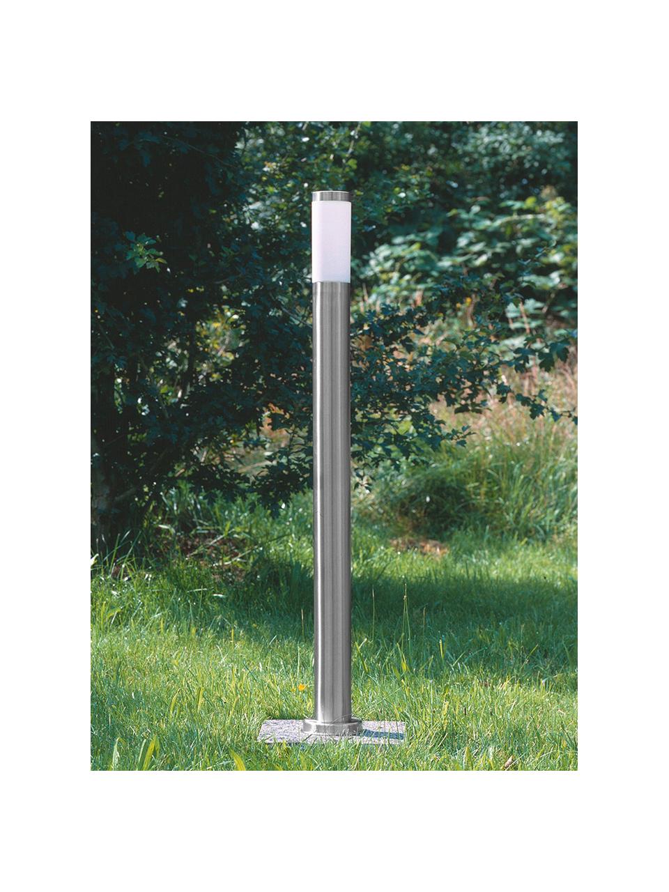 Lampada da terra da esterno Chorus, Base della lampada: acciaio inossidabile, Acciaio inossidabile, bianco, Ø 8 x Alt. 80 cm