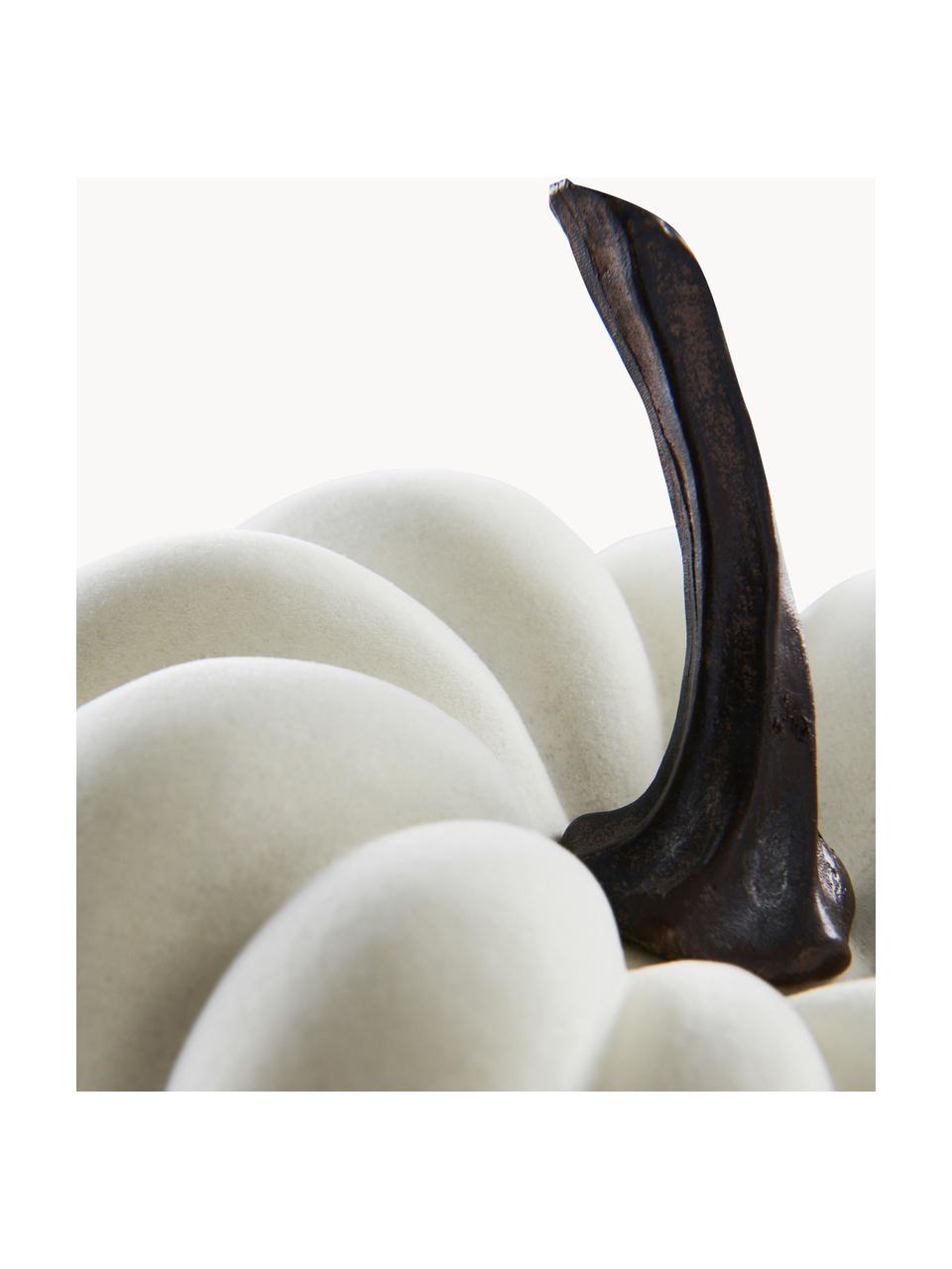 Citrouille décorative Pepo, Polyrésine, Blanc cassé, noir, Ø 17 x haut. 13 cm