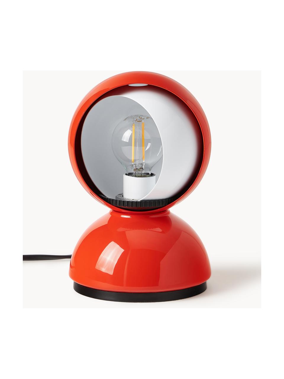 Kleine tafellamp Eclisse, Lampenkap: polycarbonaat, technopoly, Frame: gecoat staal, Oranje, Ø 12 x H 18 cm