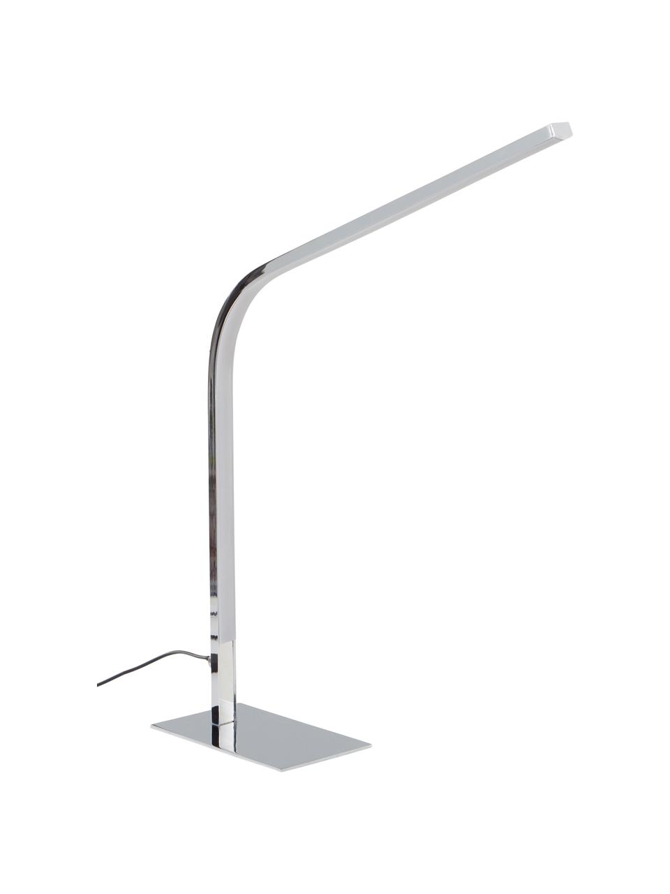 Lámpara de mesa grande regulable LED Straw, Lámpara: metal cromado, Cable: plástico, Acero inoxidable, An 10 x Al 51 cm