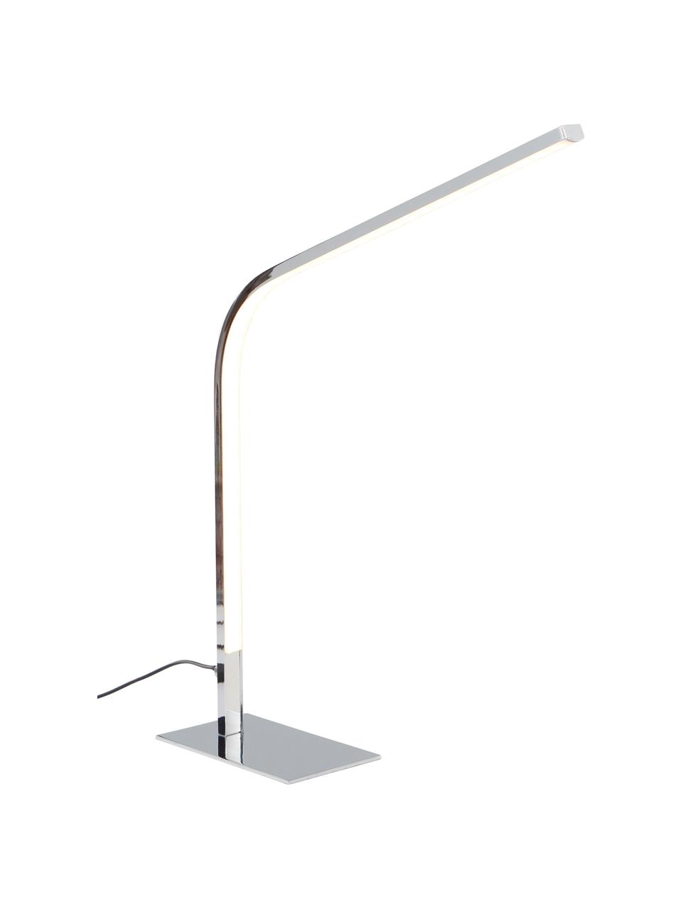 Lampada grande da tavolo dimmerabile a LED Straw, Lampada: metallo cromato, Argentato, Larg. 10 x Alt. 51 cm