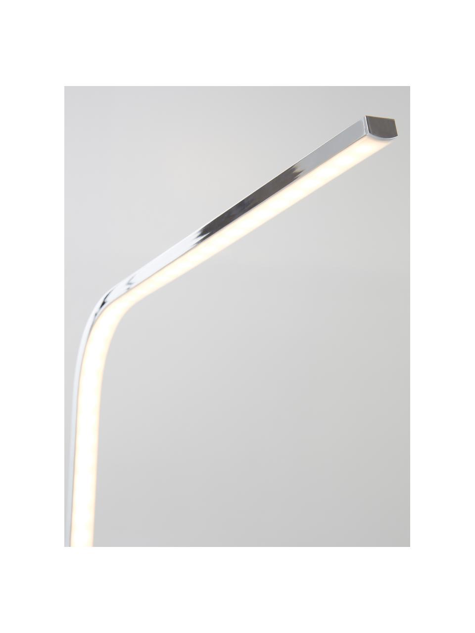Große dimmbare LED-Tischlampe Straw, Silberfarben, B 10 x H 51 cm