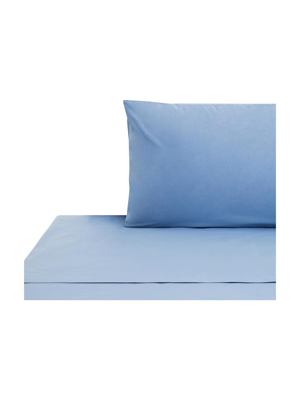 Ropa de cama de renforcé Lenare, Azul claro, Cama 90 cm (150 x 290 cm)