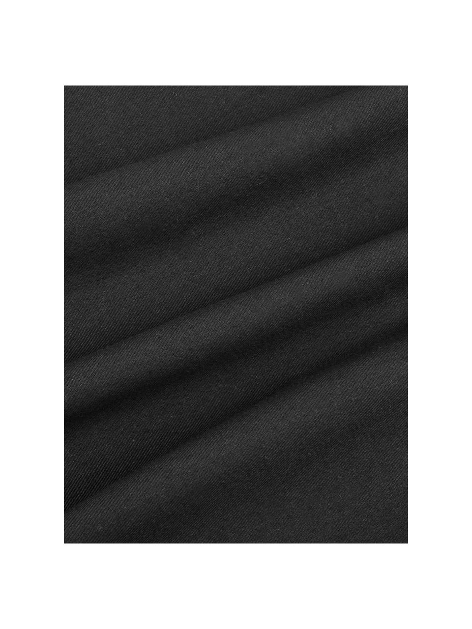 Katoenen kussenhoes Mads in zwart, 100% katoen, Zwart, 30 x 50 cm