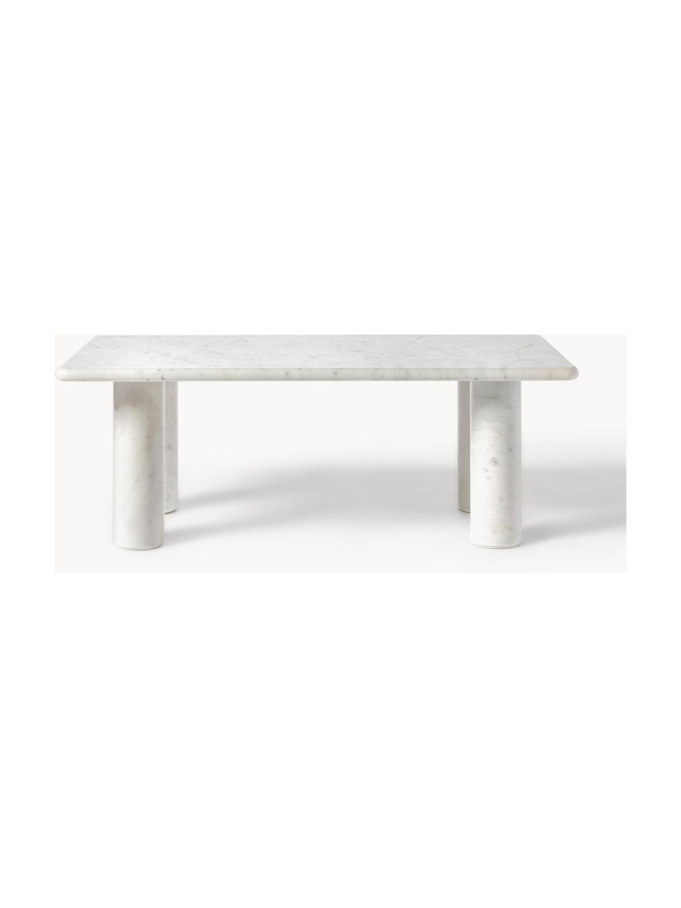 Mramorový konferenční stolek Mabel, Mramor, Bílá, mramorovaná, Š 100 cm, H 50 cm