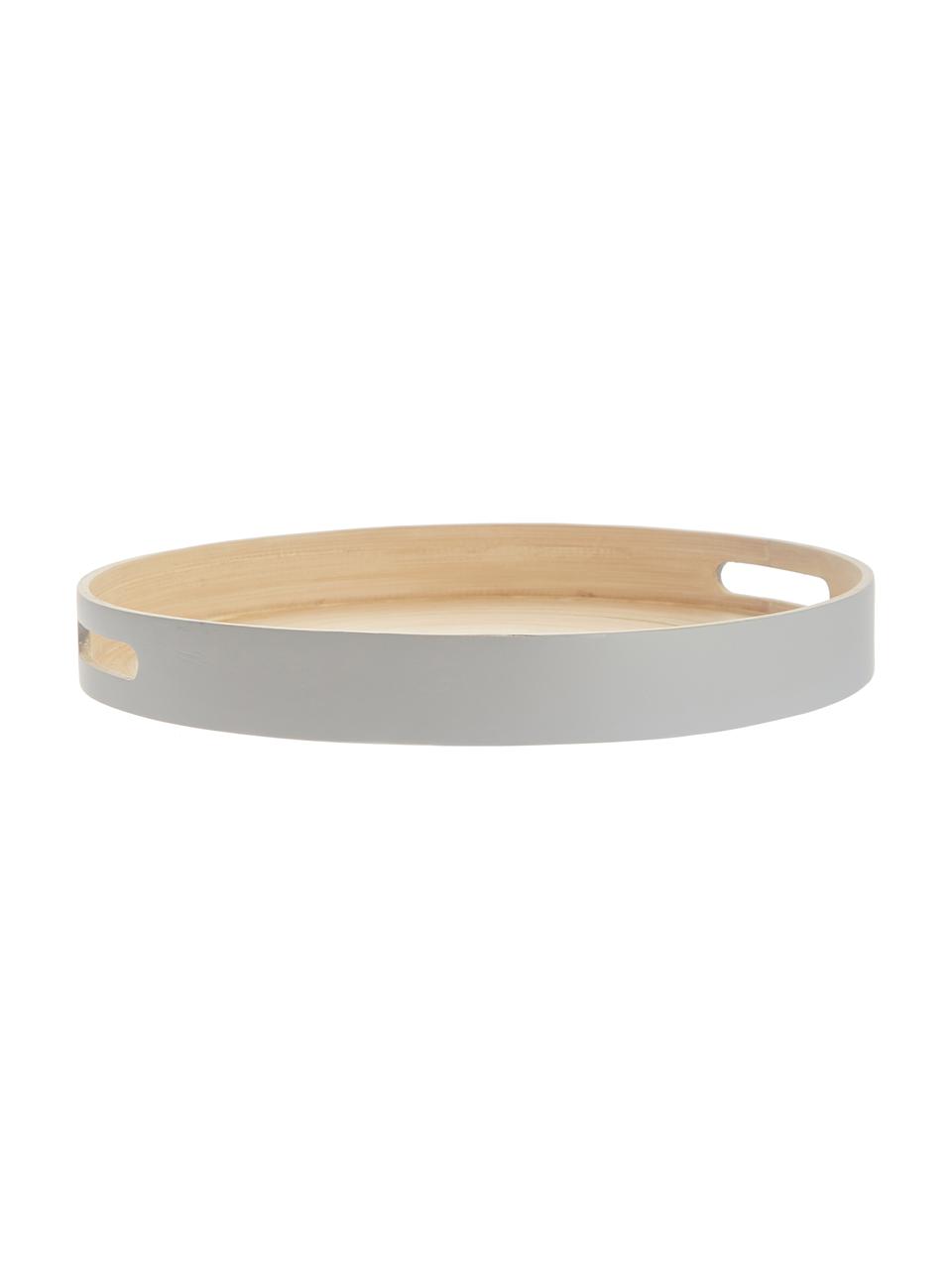 Plateau rond en bambou Brico, Bambou, gris