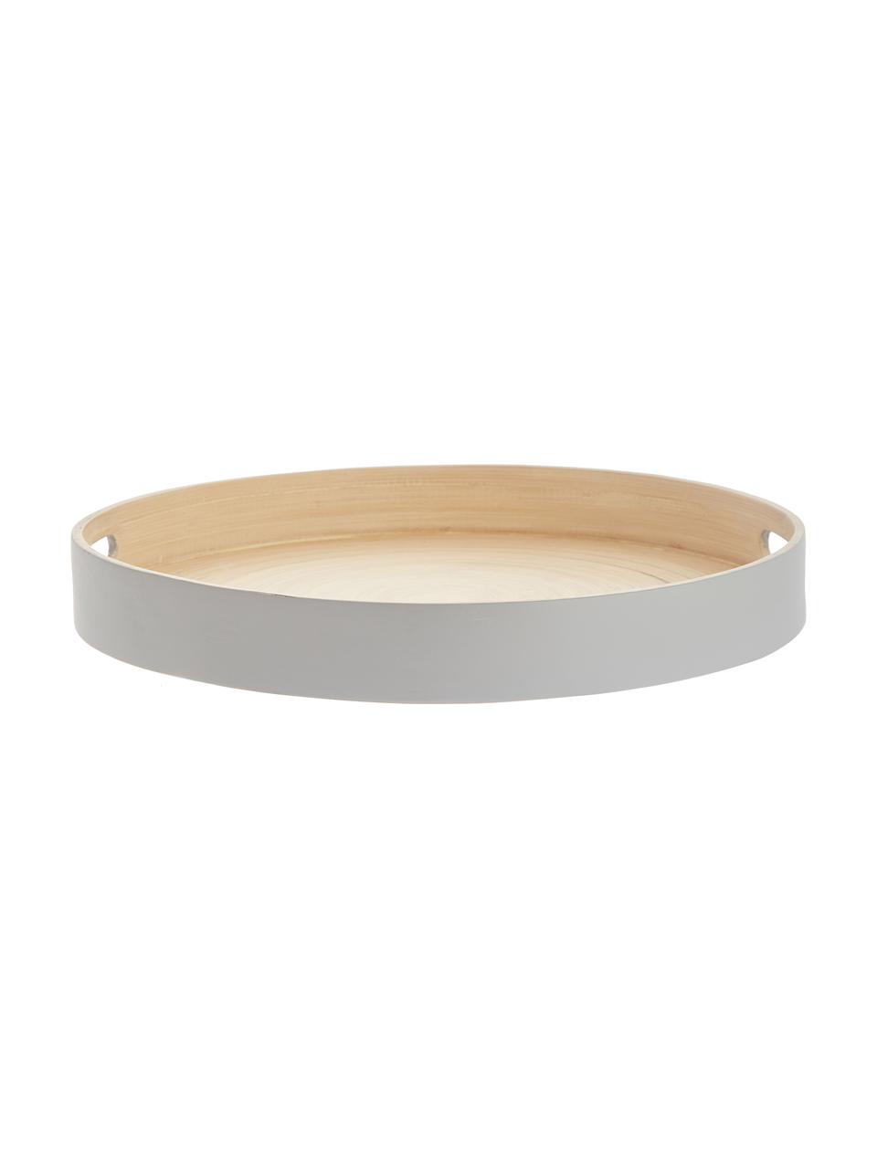 Plateau rond en bambou Brico, Bambou, gris