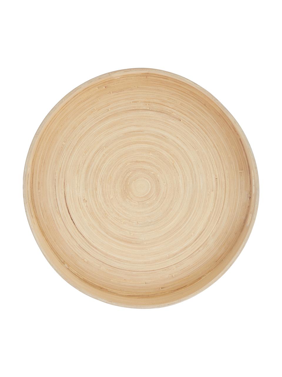 Bandeja redonda de bambú Brico, Madera de bambú, pintado, Madera de bambú, gris, Ø 40 cm