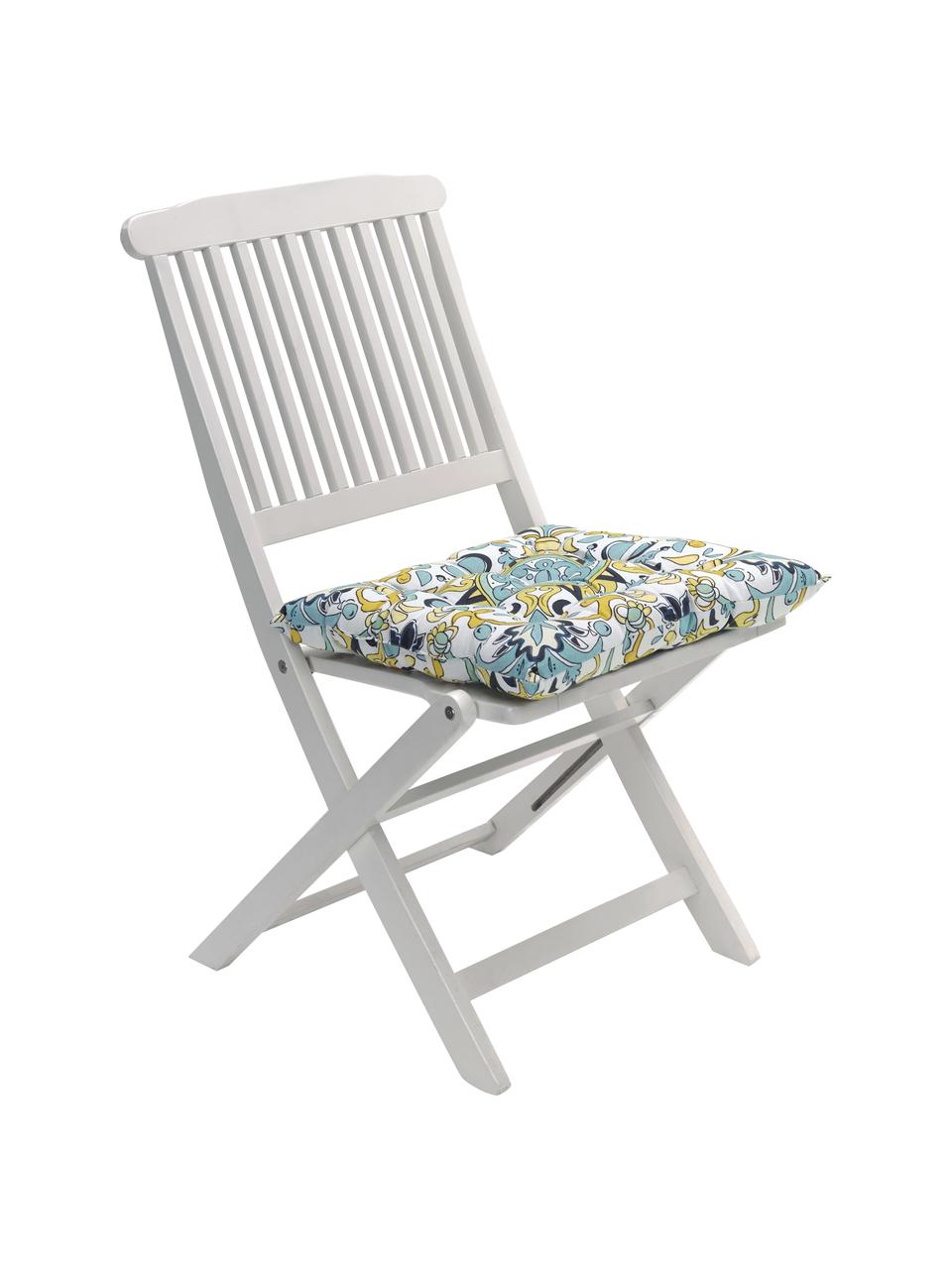 Poduszka siedziska na krzesło z bawełny Evora, Wielobarwny, S 40 x D 40 cm